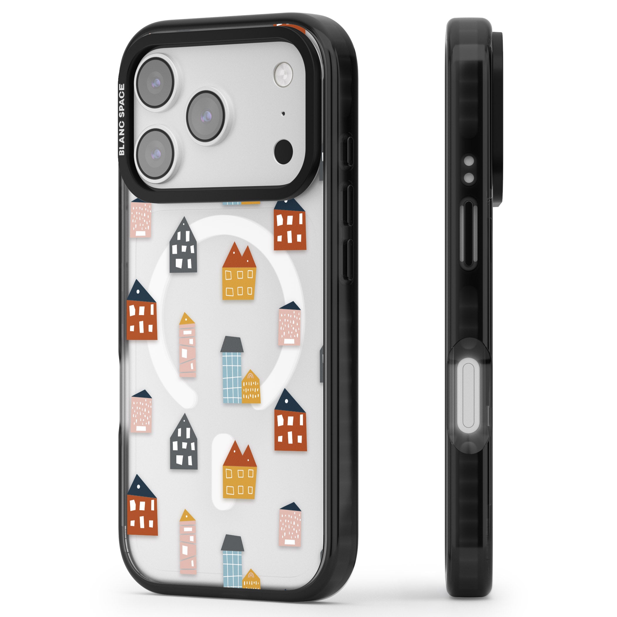Scandi Village iPhone 17 Pro Impact Pro Black Phone Case Side Profile