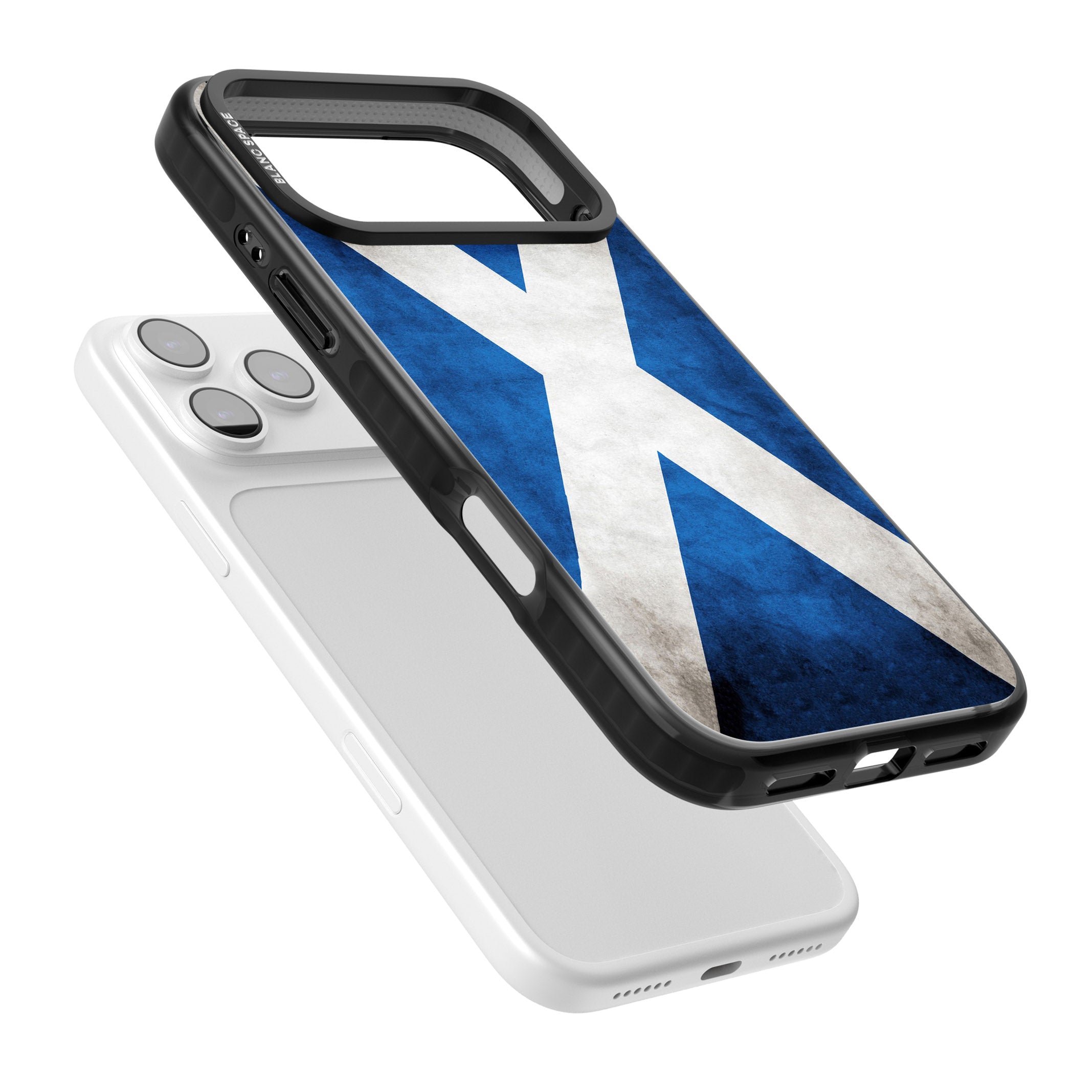 Scotland Saltire Flag iPhone 17 Pro Impact Pro Black Phone Case Colours