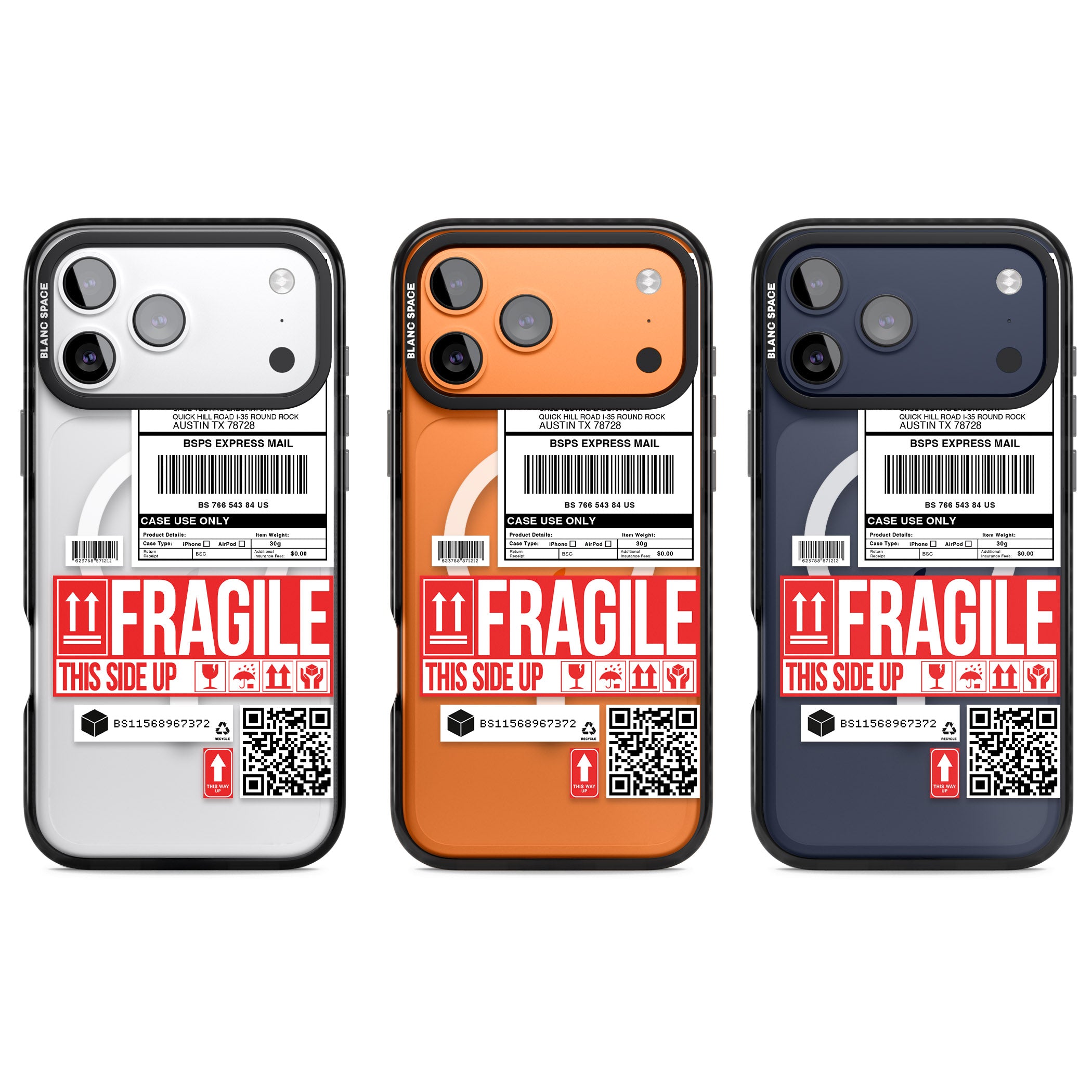 Shipping Label iPhone 17 Pro Impact Pro Black Phone Case APT Impact Protection