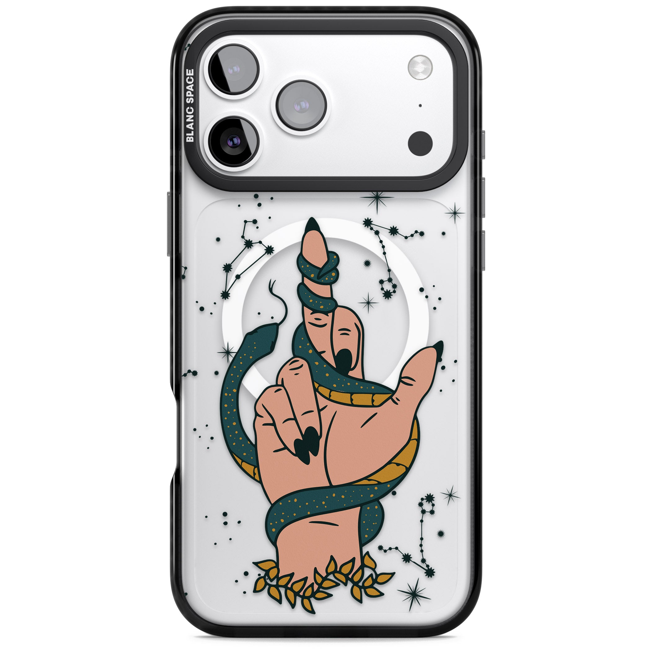 Snakes, Stars And Cynicism iPhone 17 Pro Impact Pro Black Phone Case