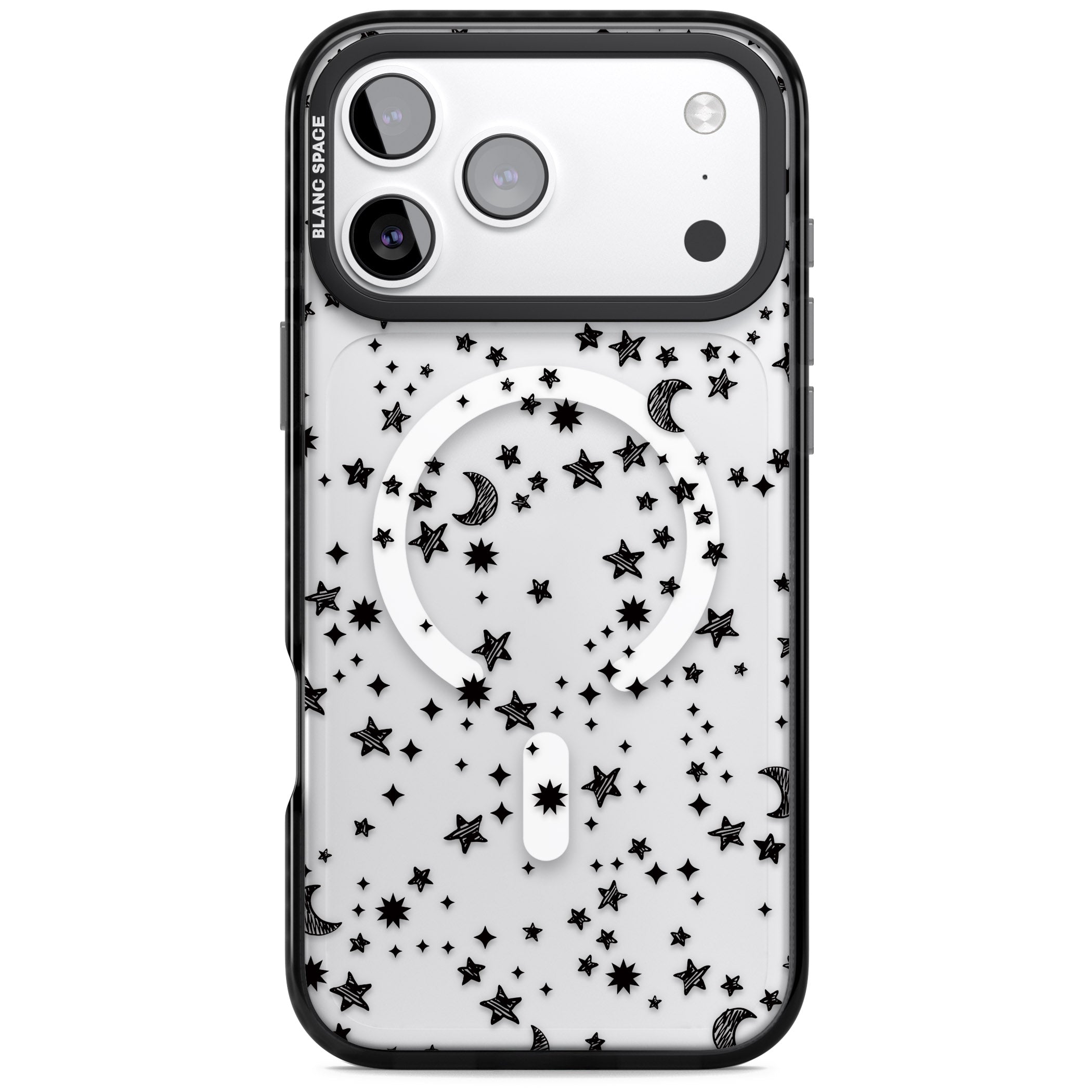 Black Cosmic Galaxy Pattern iPhone 17 Pro Impact Pro Black Phone Case