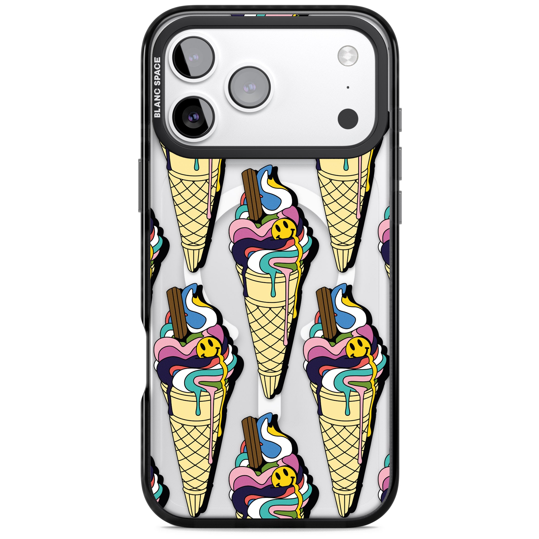 Trip & Drip Ice Cream iPhone 17 Pro Impact Pro Black Phone Case