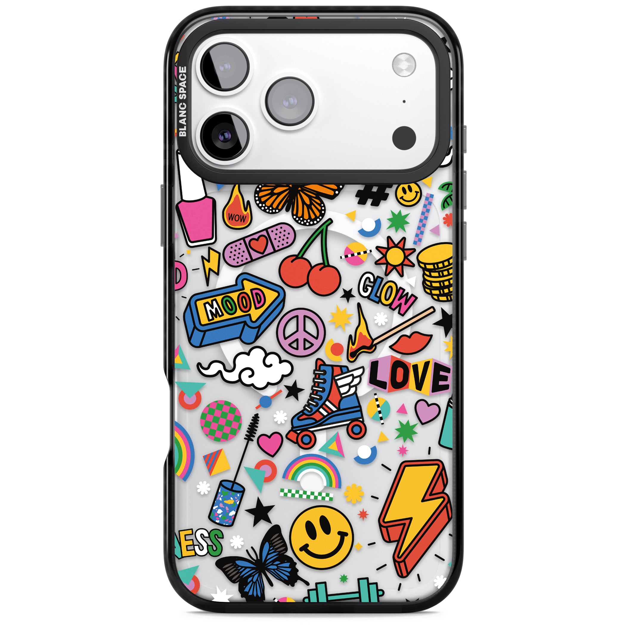 Electric Love iPhone 17 Pro Impact Pro Black Phone Case
