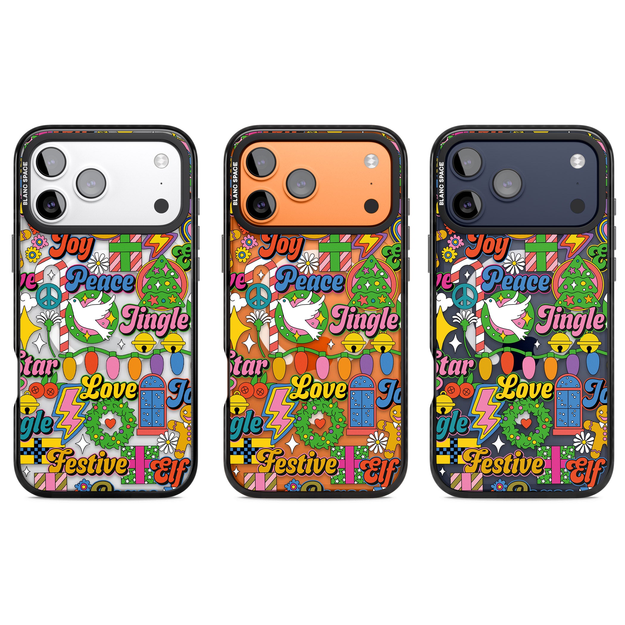 Peace & Festivities iPhone 17 Pro Impact Pro Black Phone Case APT Impact Protection