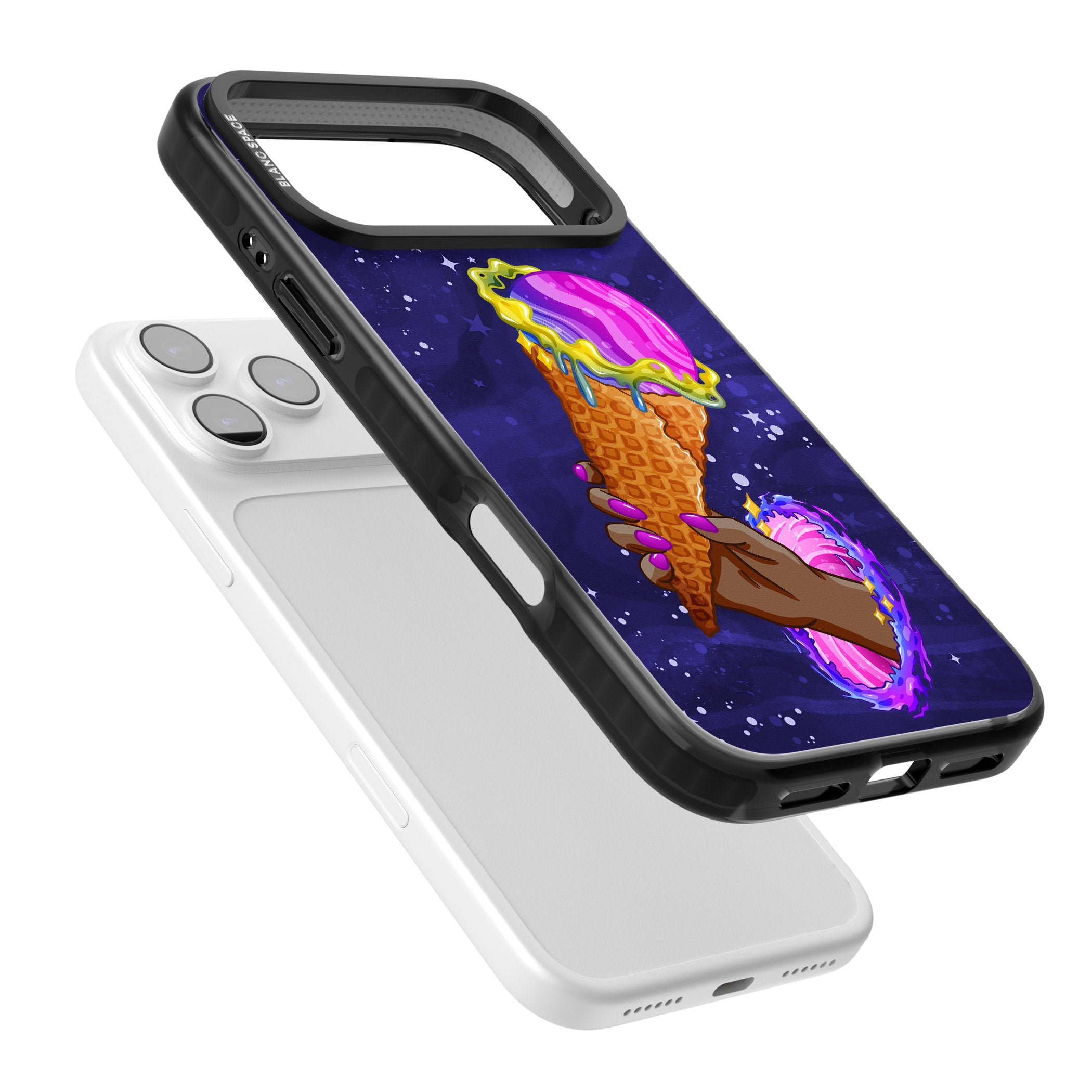 Interdimensional Ice Cream iPhone 17 Pro Impact Pro Black Phone Case Colours