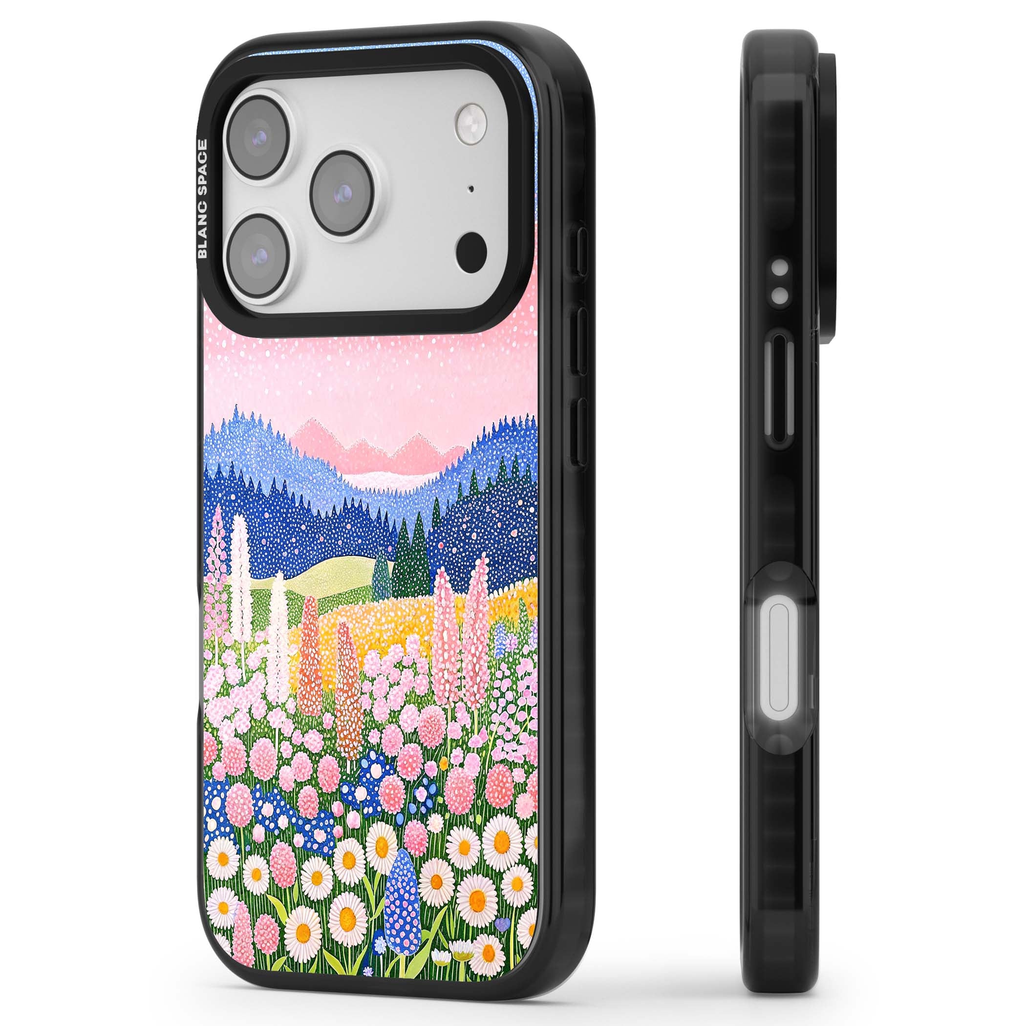 Valley Horizon cottagecore iPhone case | Black Impact Magsafe case for iPhone 17 Pro, iPhone 17 Pro Max