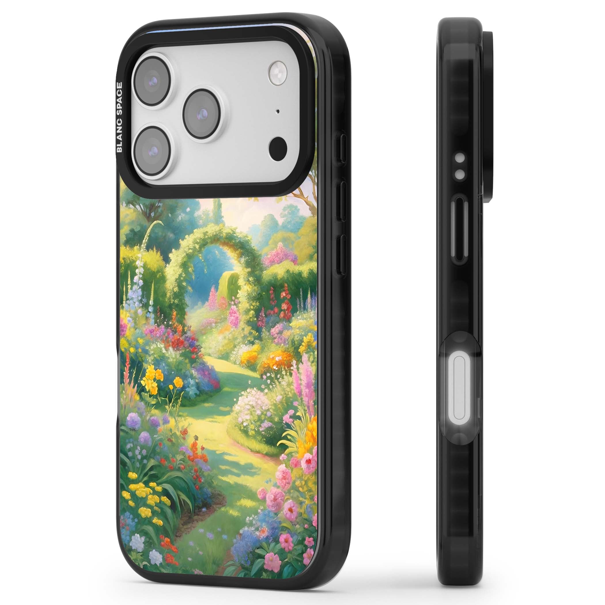 The Painter's Garden floral iPhone case | Black Impact Magsafe case for iPhone 17 Pro, iPhone 17 Pro Max