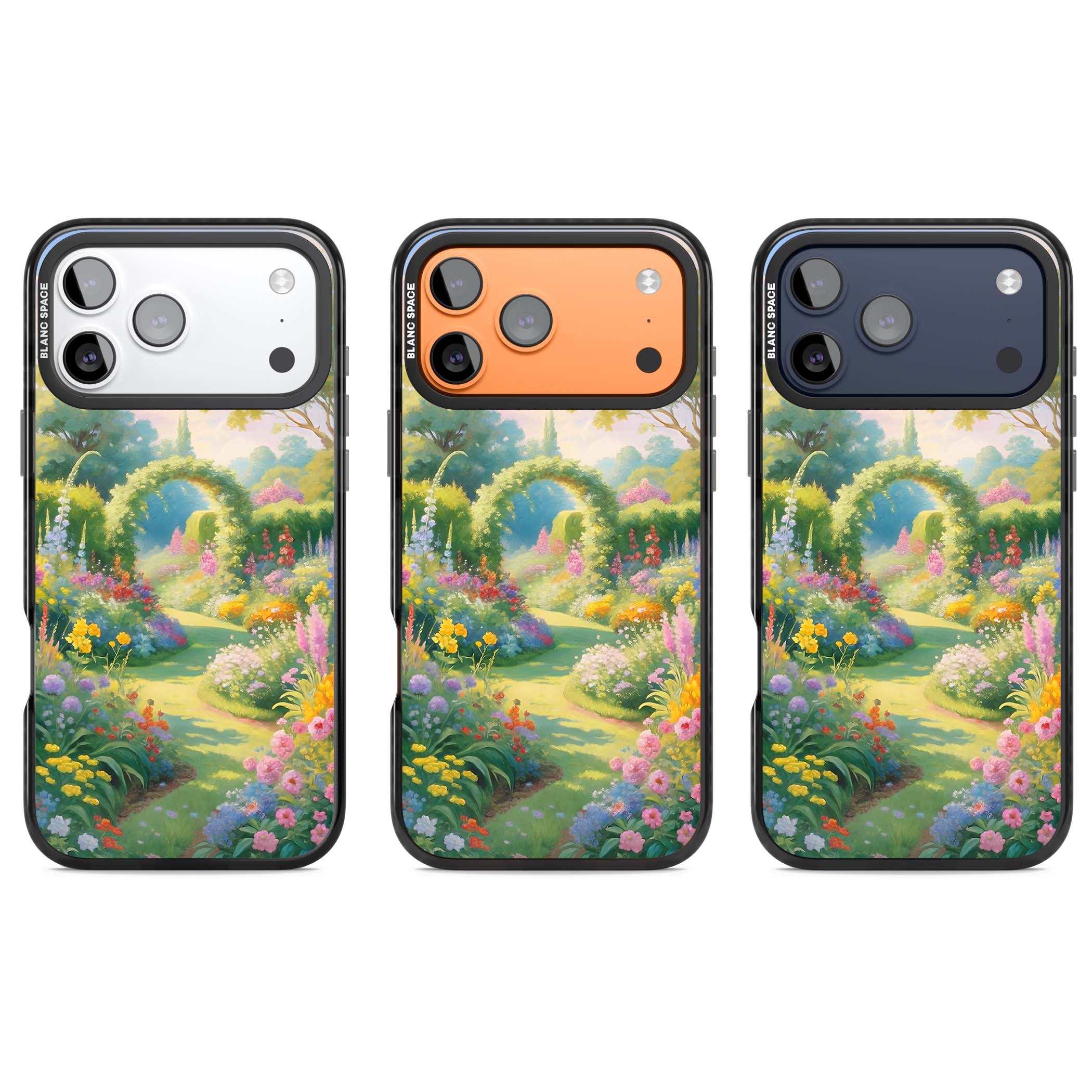 The Painter's Garden floral iPhone case | Black Impact Magsafe case for iPhone 17 Pro, iPhone 17 Pro Max