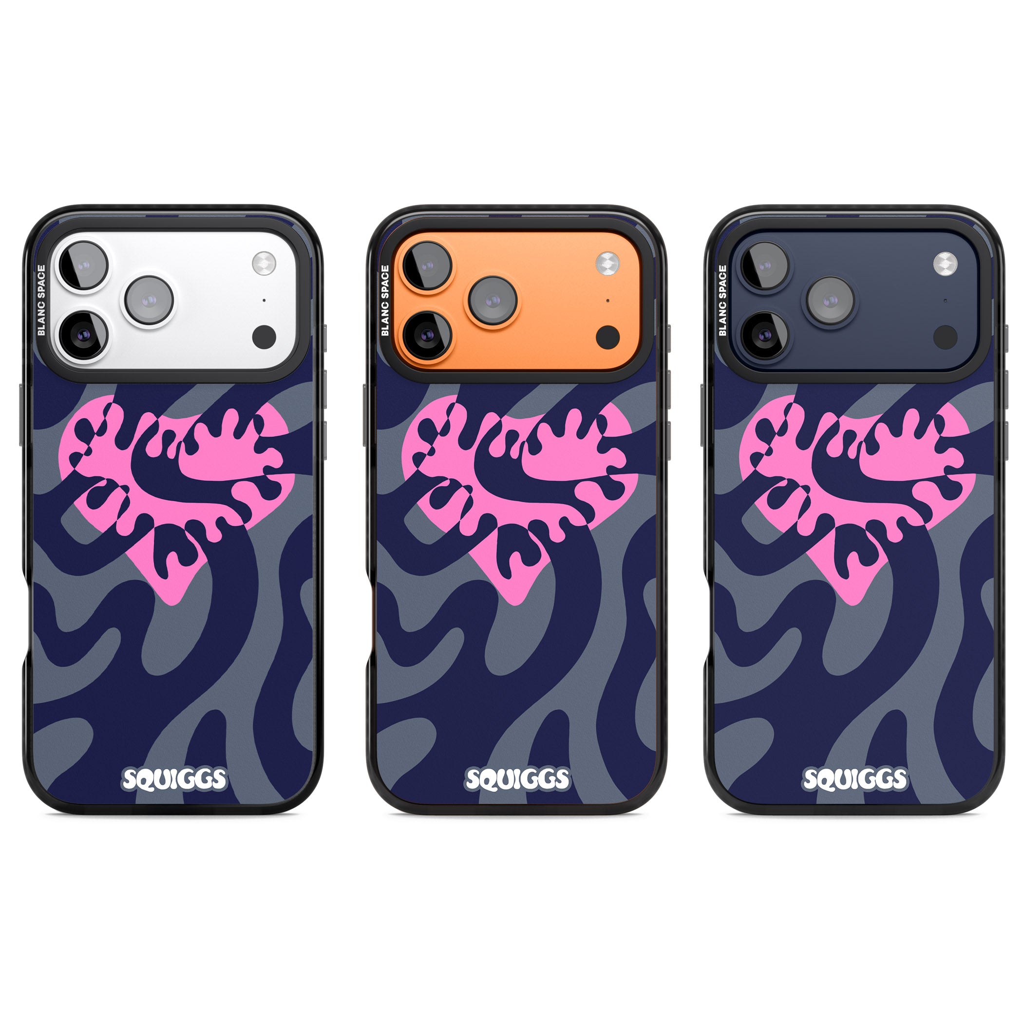 Abstract Heart iPhone 17 Pro Impact Pro Black Phone Case APT Impact Protection