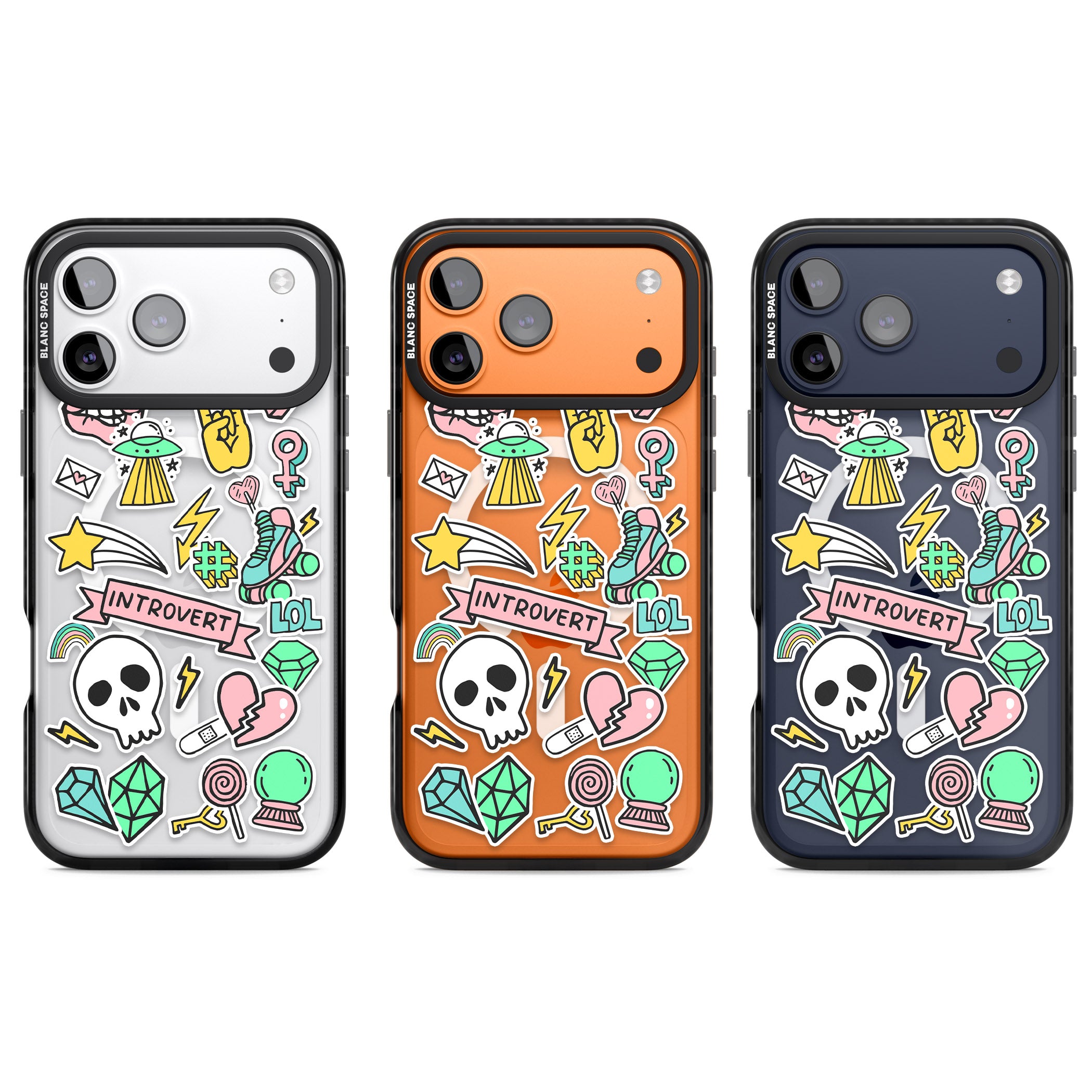 Introvert Sticker iPhone 17 Pro Impact Pro Black Phone Case APT Impact Protection