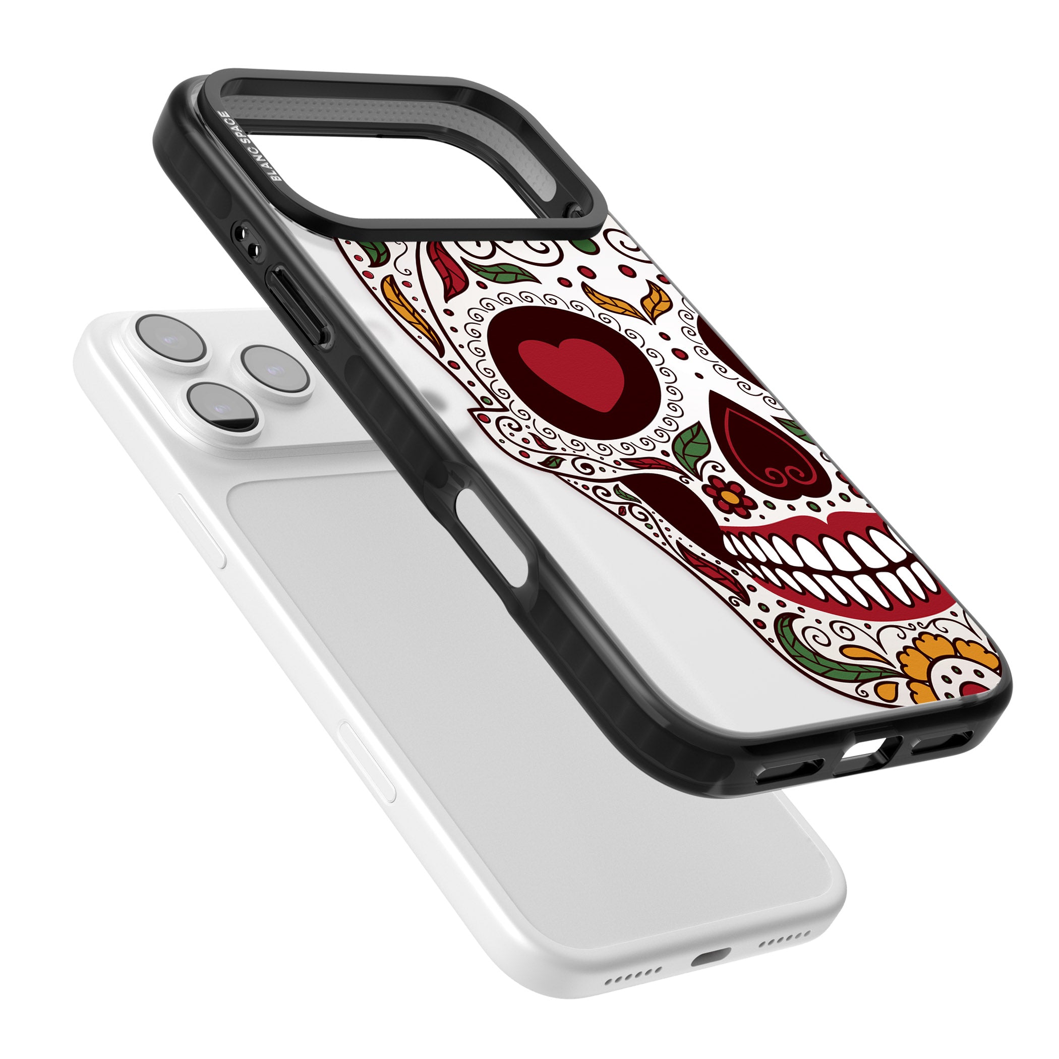 Autumn Sugar Skull iPhone 17 Pro Impact Pro Black Phone Case Colours