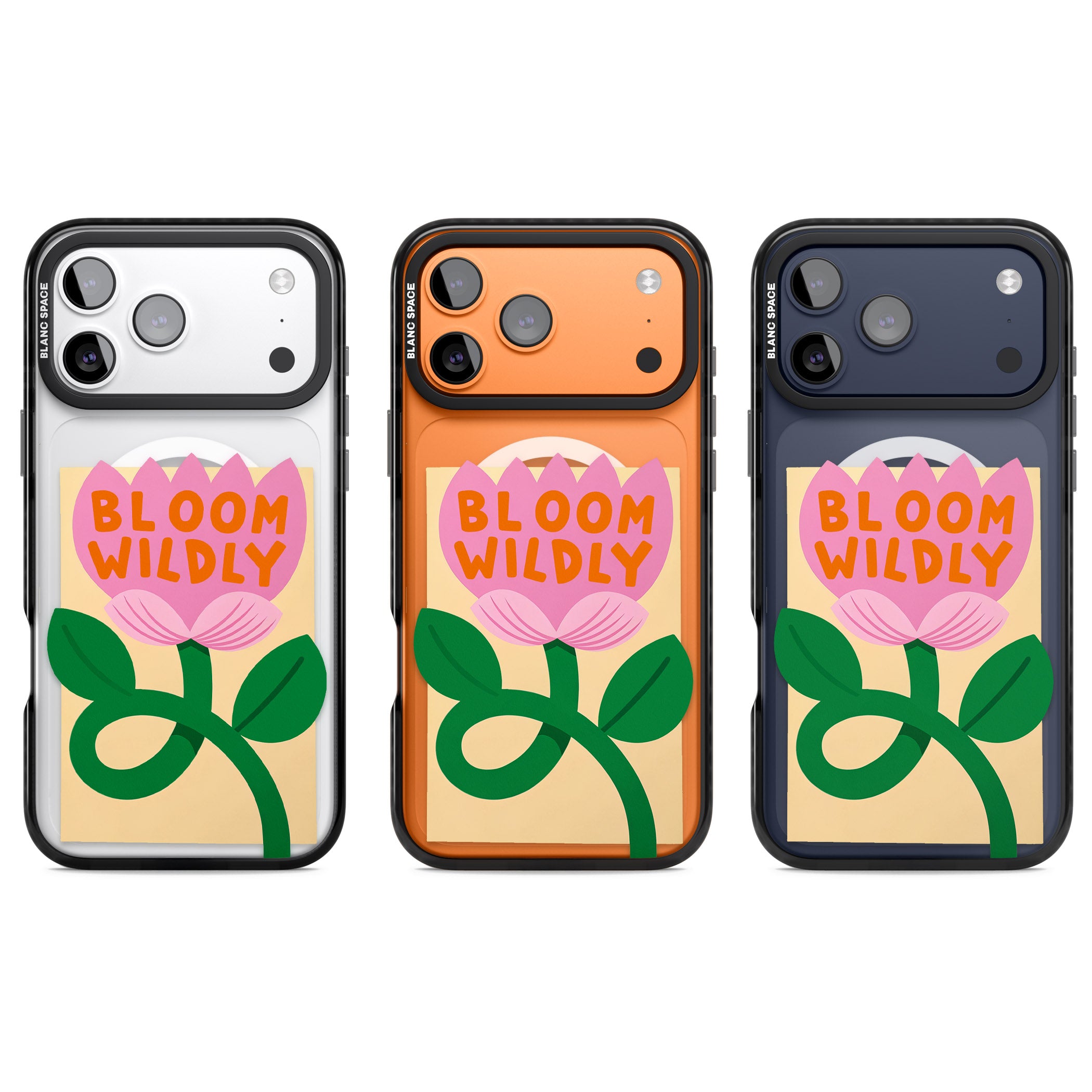 Bloom Wildly iPhone 17 Pro Impact Pro Black Phone Case APT Impact Protection