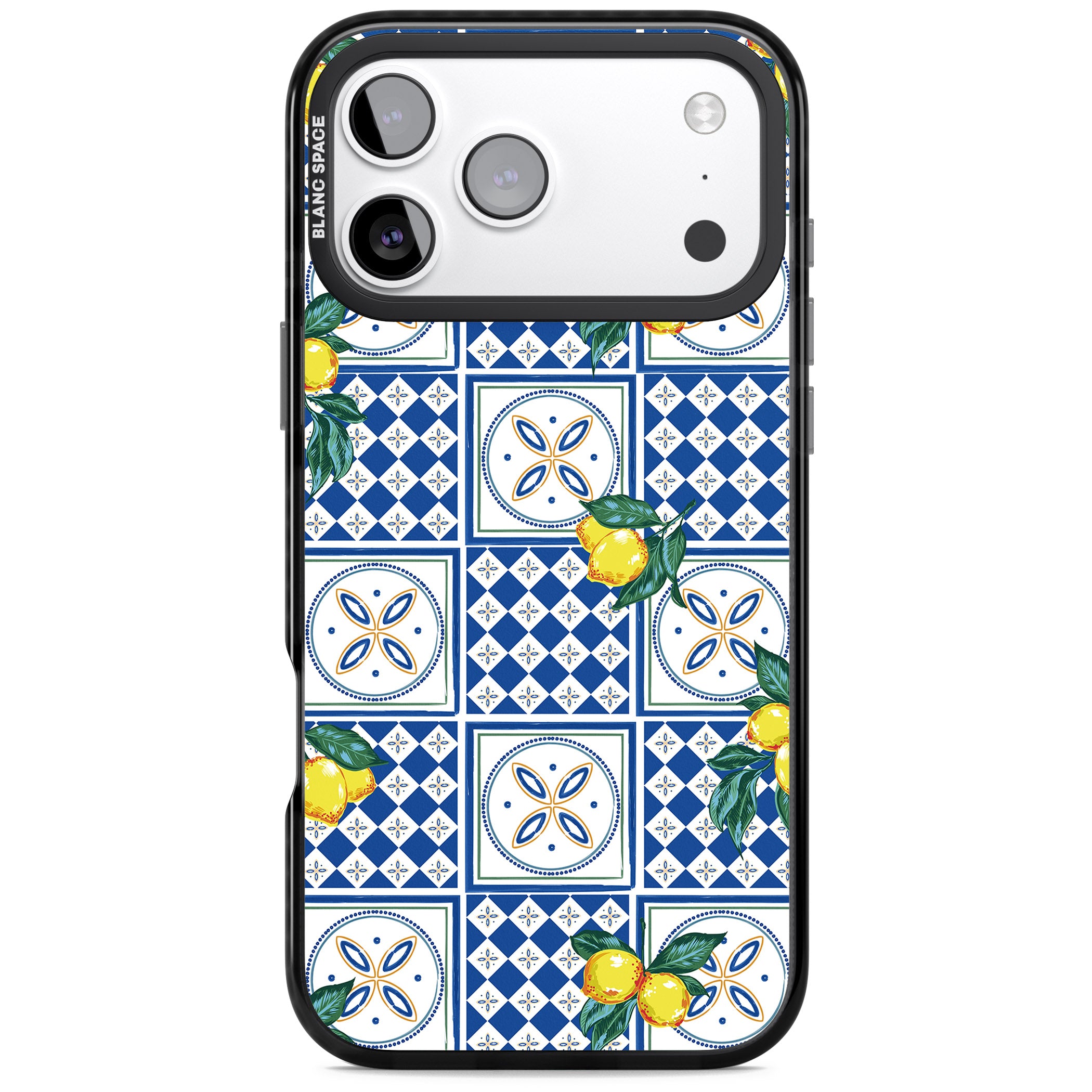Lemon Tiles iPhone 17 Pro Impact Pro Black Phone Case