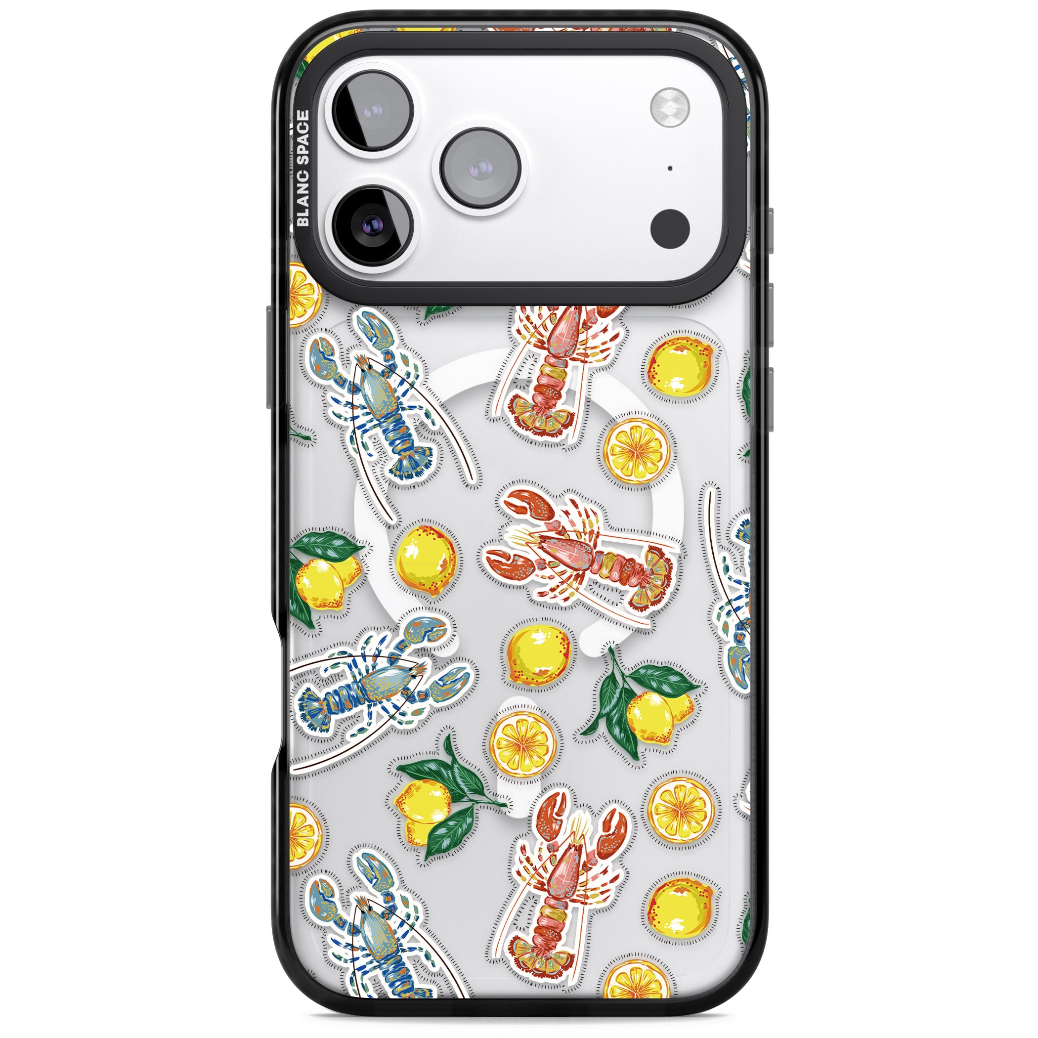 Lemons & Lobsters iPhone 17 Pro Impact Pro Black Phone Case