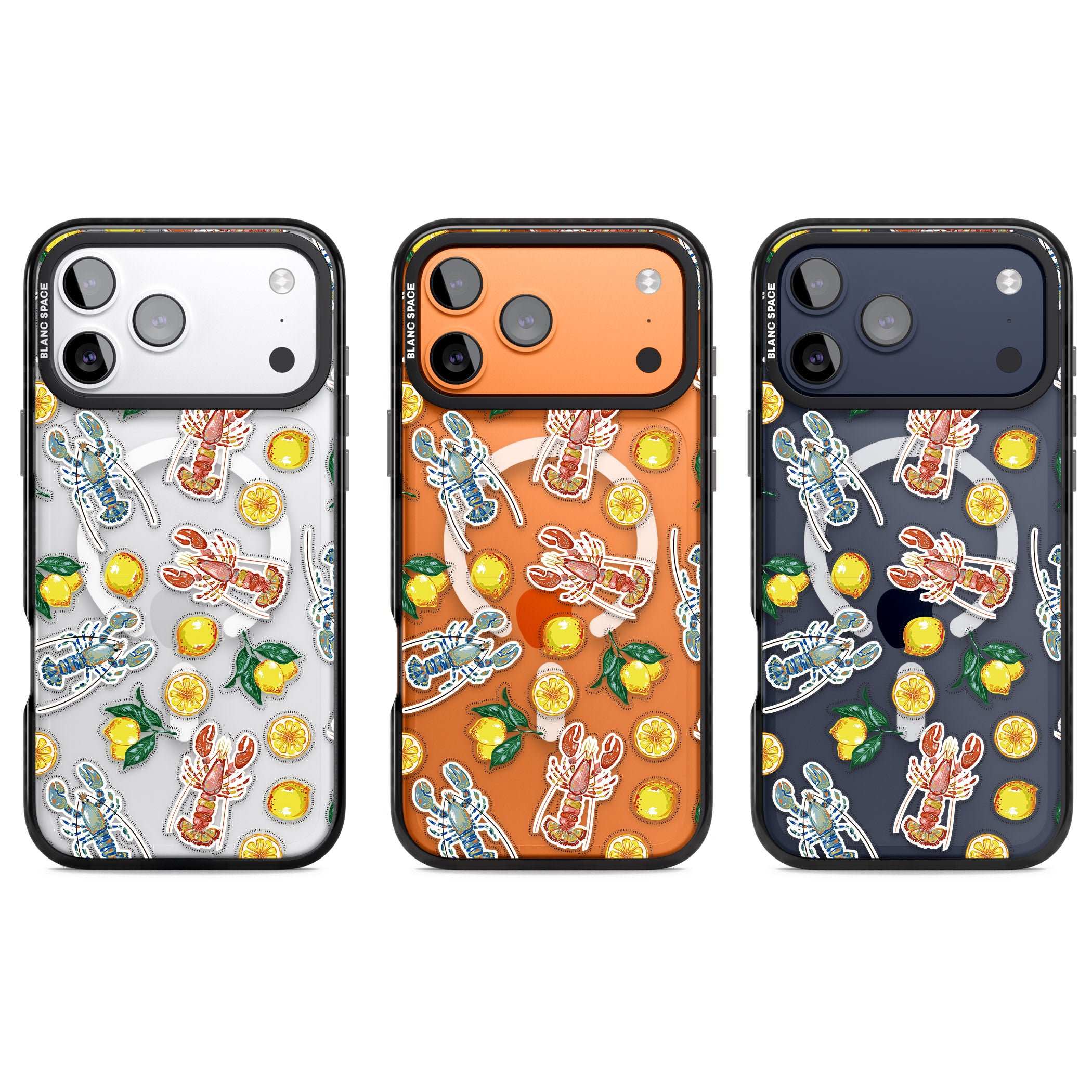 Lemons & Lobsters iPhone 17 Pro Impact Pro Black Phone Case APT Impact Protection