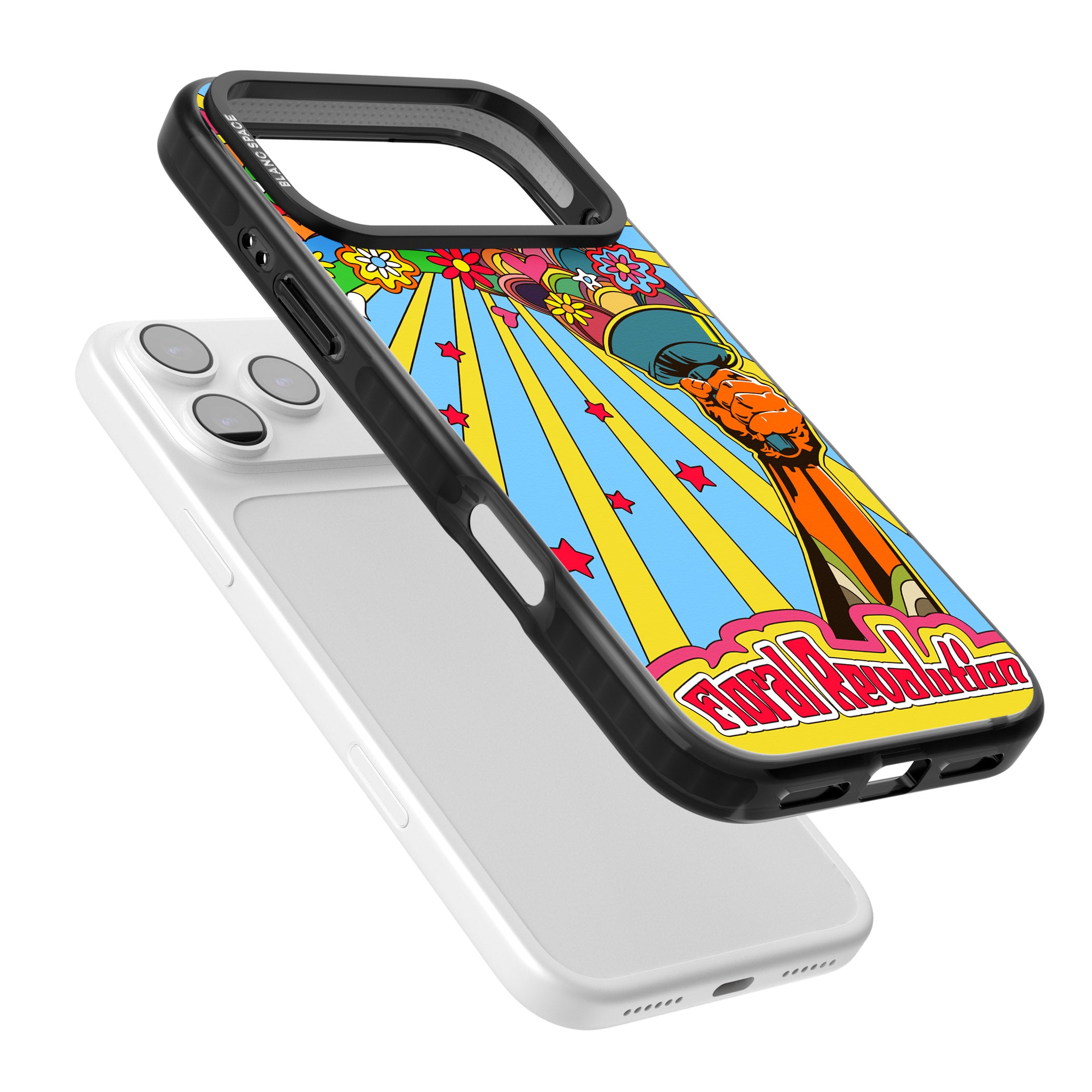 Floral Revolution iPhone 17 Pro Impact Pro Black Phone Case Colours