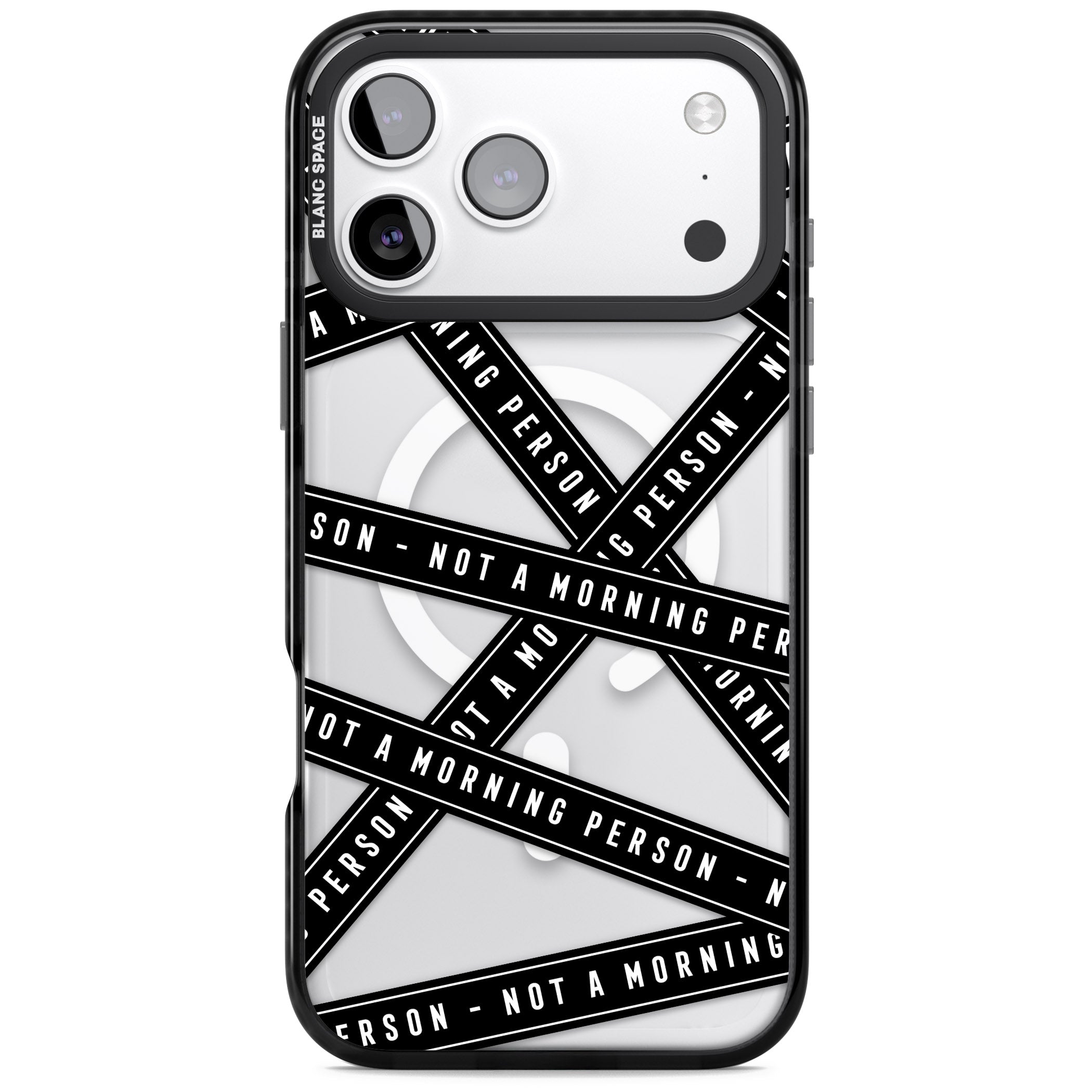 Not A Morning Person iPhone 17 Pro Impact Pro Black Phone Case