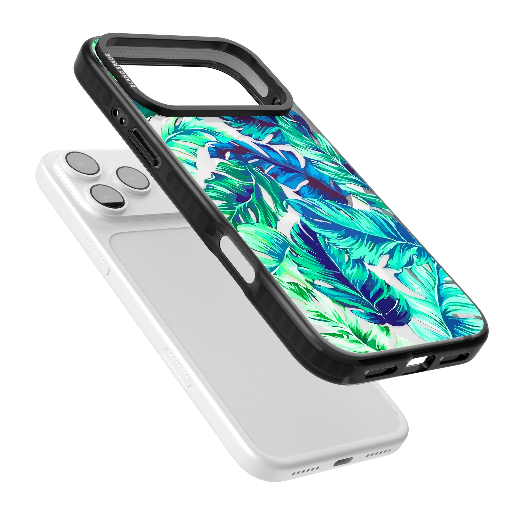 Tropical Palms iPhone 17 Pro Impact Pro Black Phone Case Colours