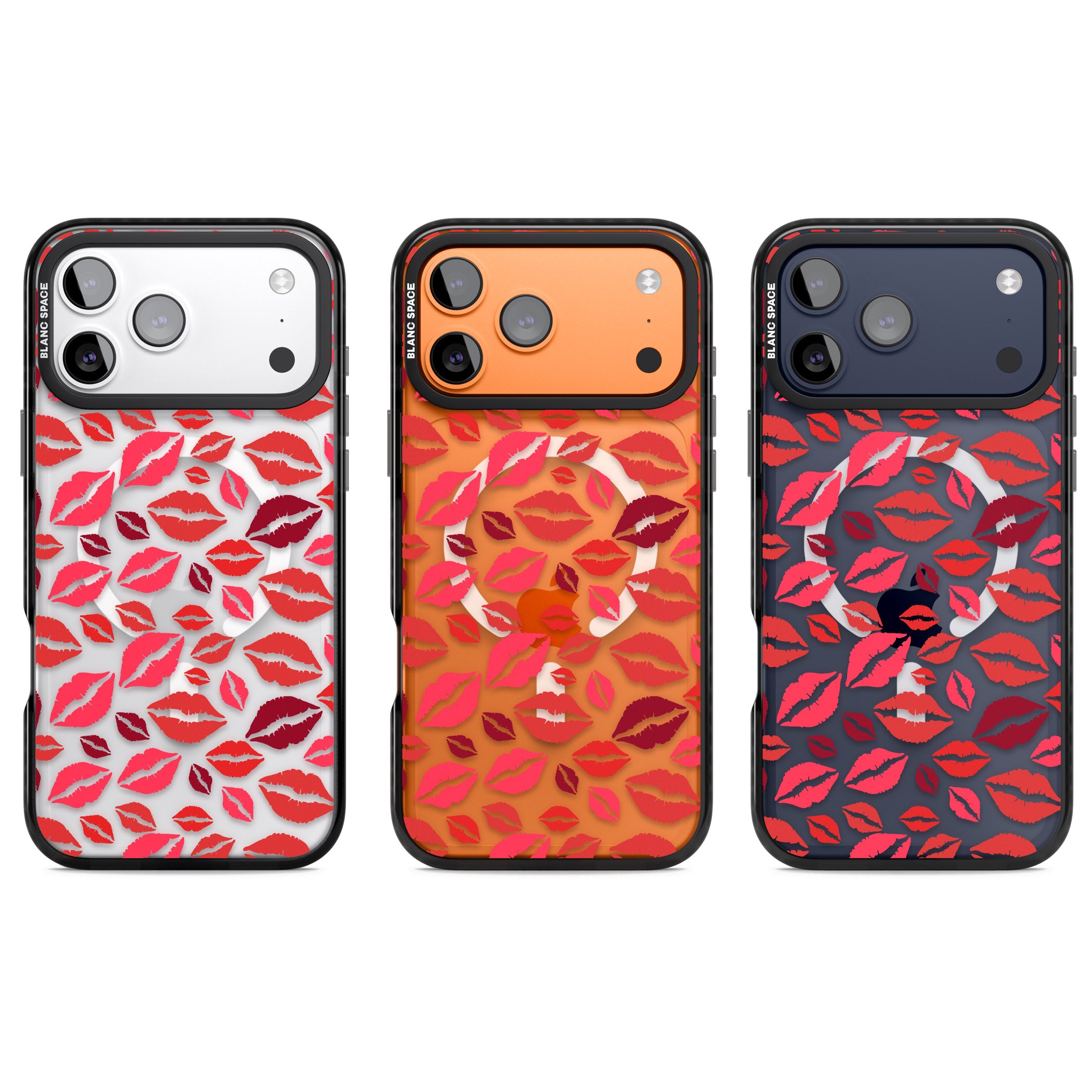 Lips Pattern iPhone 17 Pro Impact Pro Black Phone Case APT Impact Protection