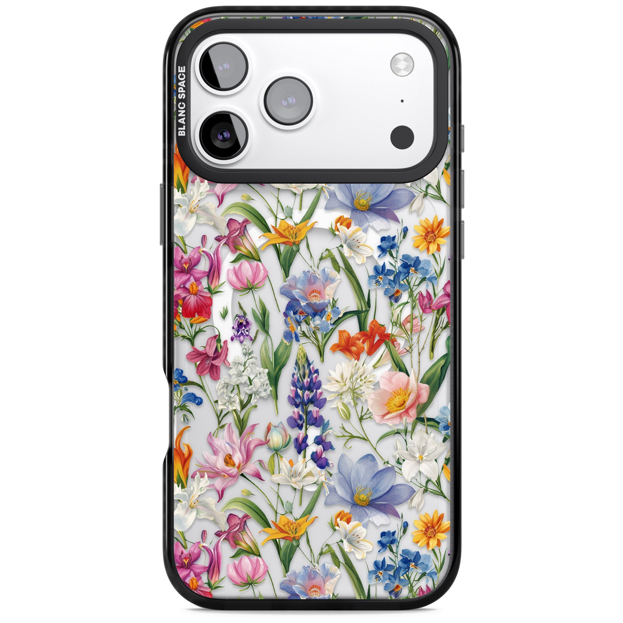 Vintage Wildflowers iPhone 17 Pro Impact Pro Black Phone Case