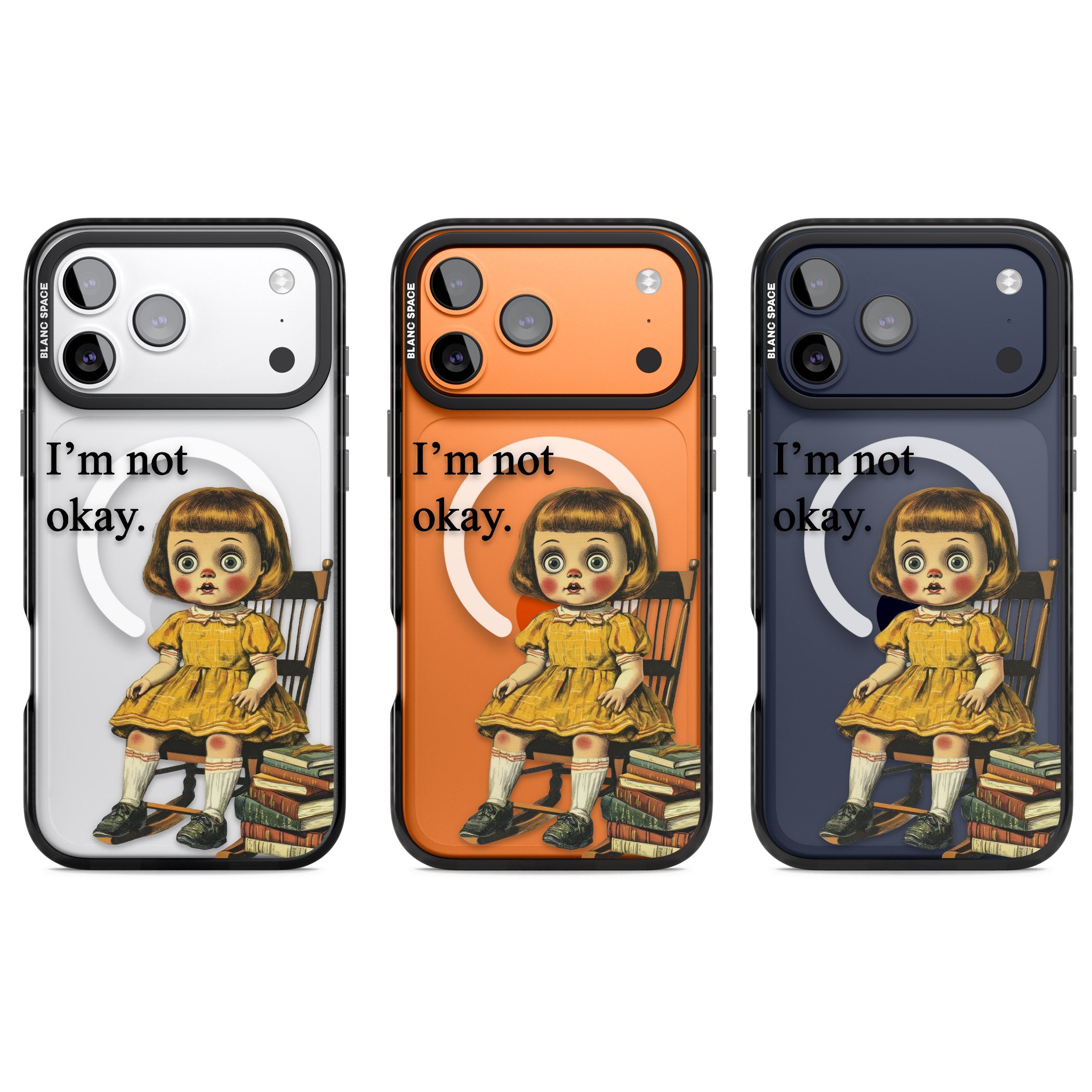 Im Not Okay iPhone 17 Pro Impact Pro Black Phone Case APT Impact Protection