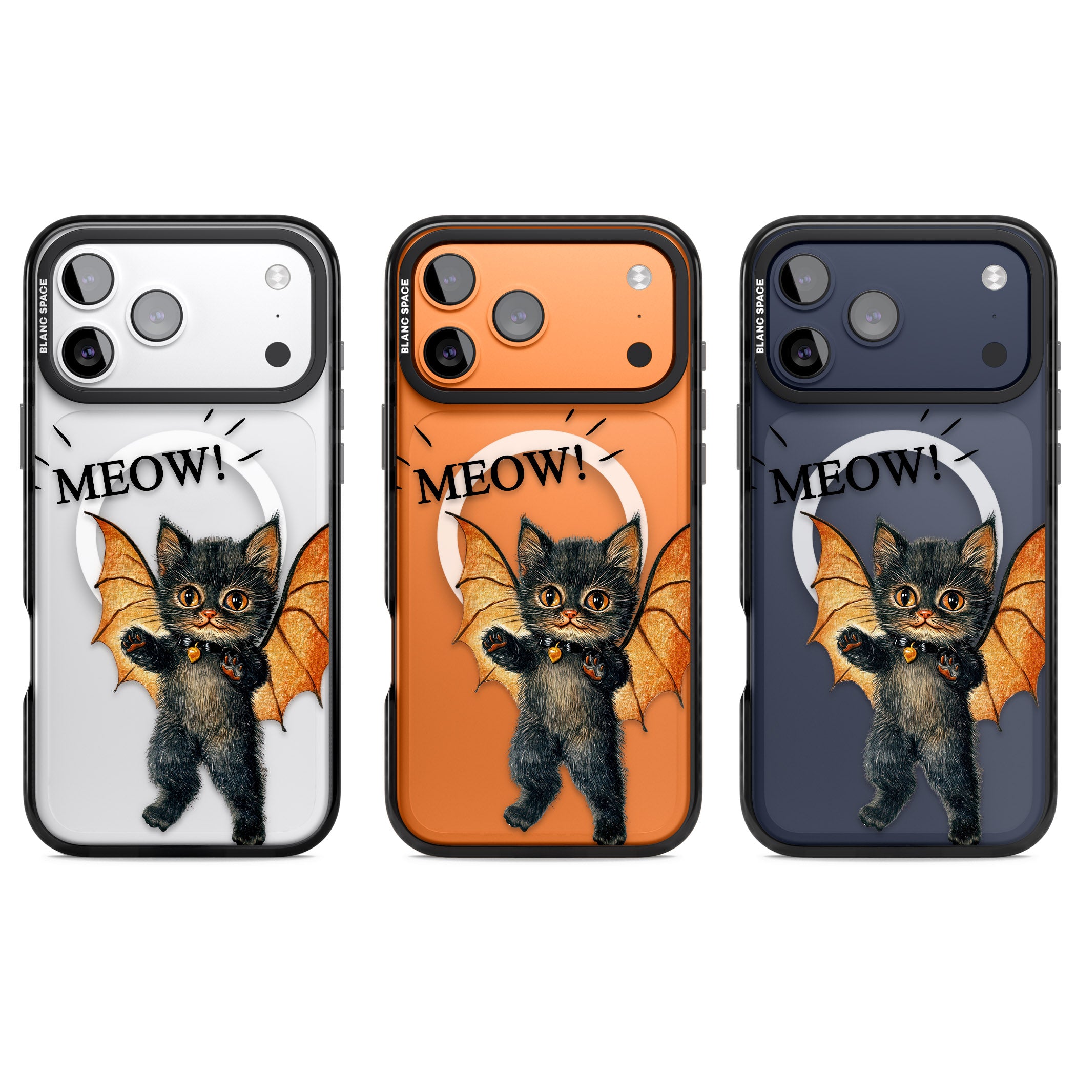 Meow iPhone 17 Pro Impact Pro Black Phone Case APT Impact Protection