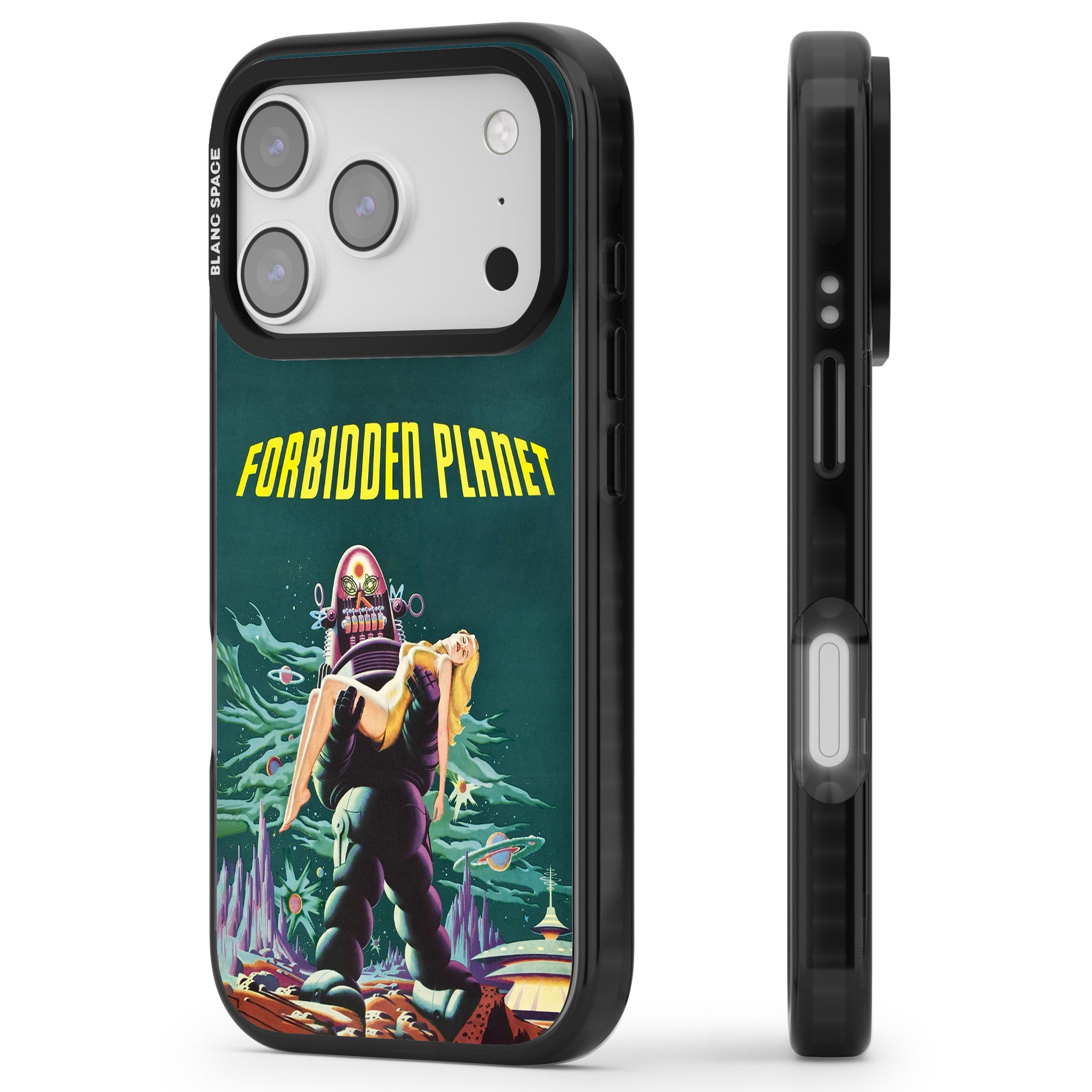 Forbidden Planet Poster iPhone 17 Pro Impact Pro Black Phone Case Side Profile