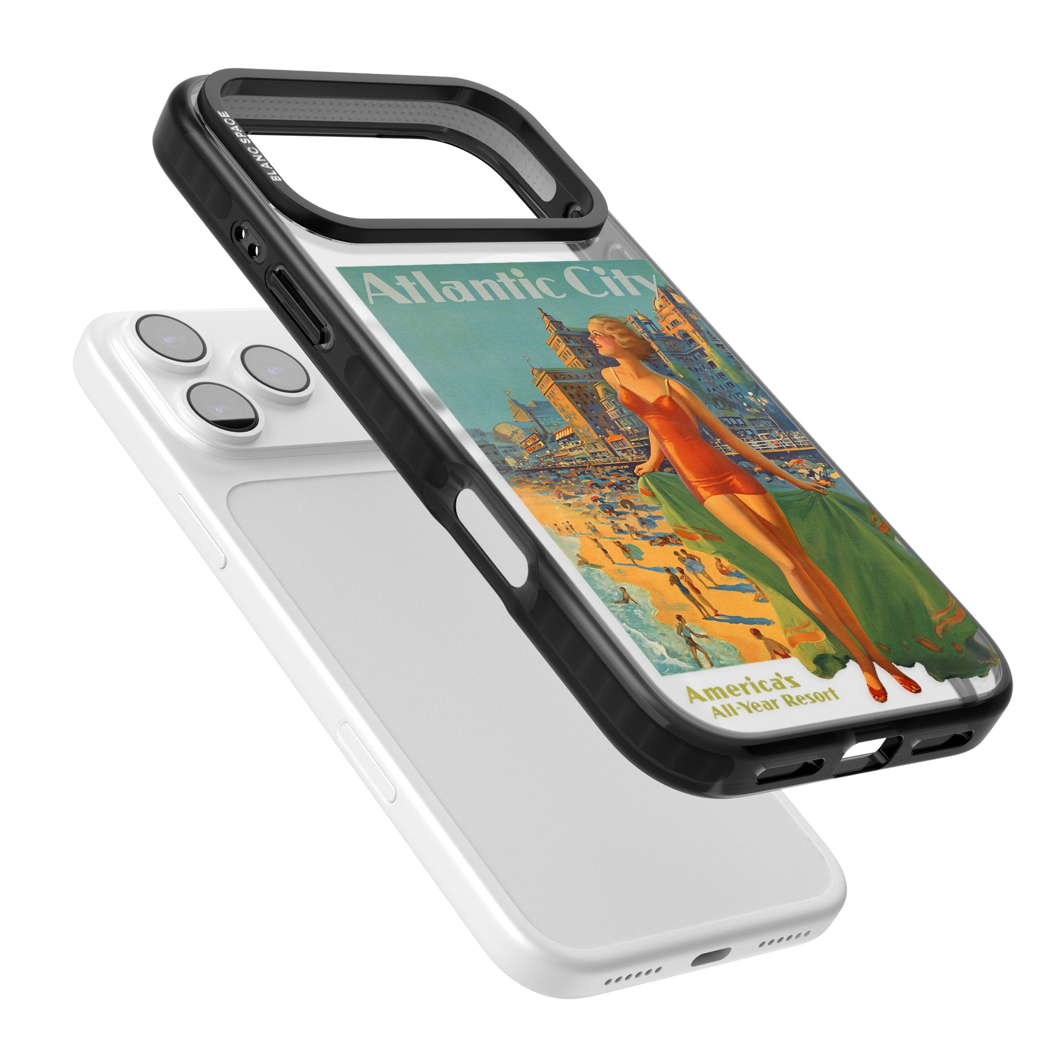 Atlantic City Vacation Poster iPhone 17 Pro Impact Pro Black Phone Case Colours