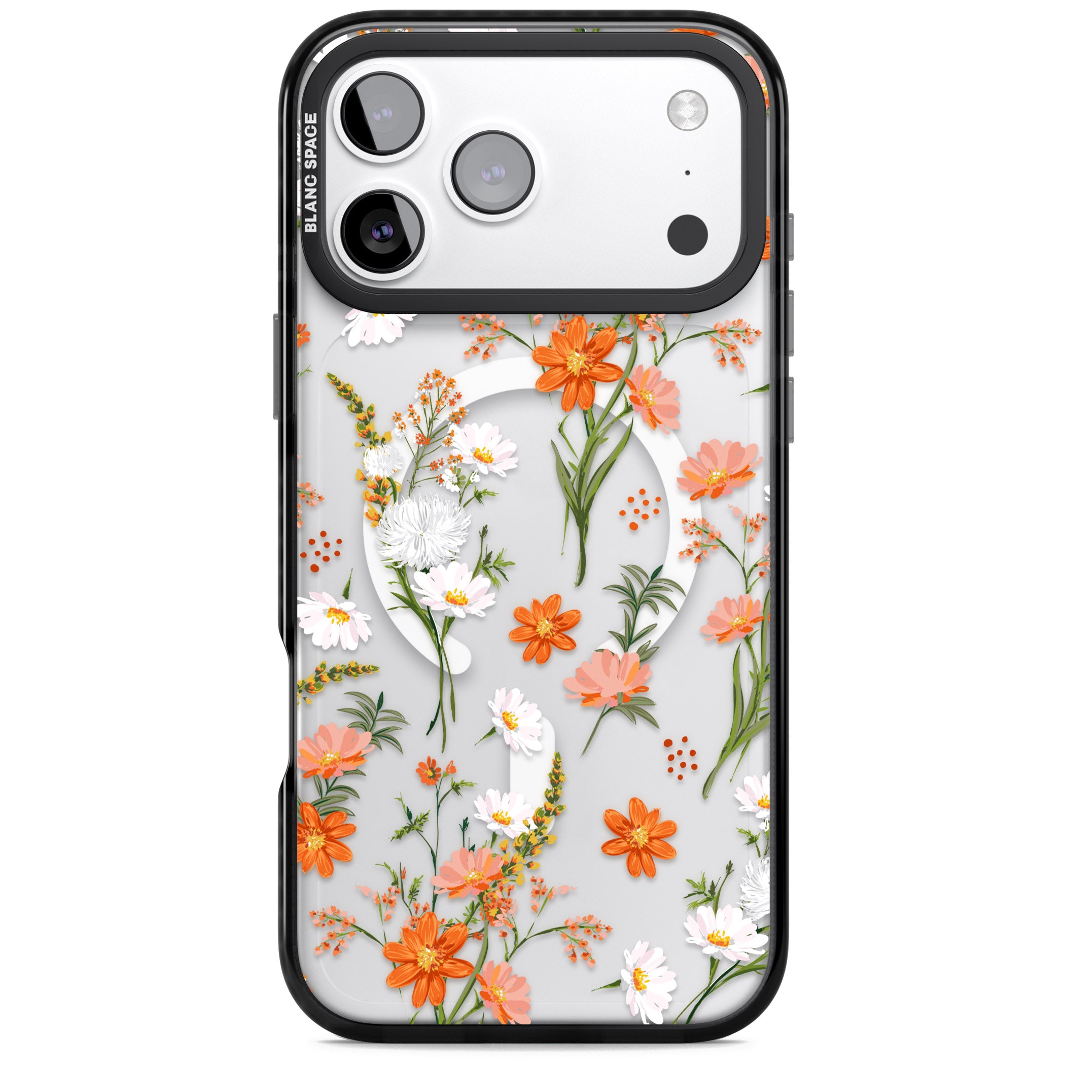 Sunset Wildflowers iPhone 17 Pro Impact Pro Black Phone Case