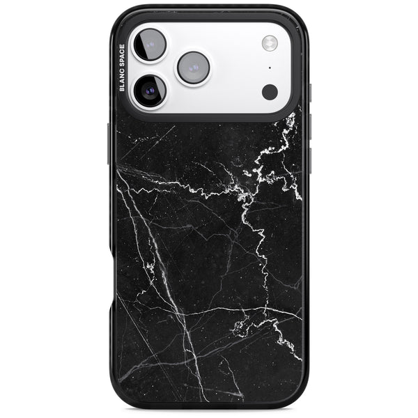 Bold Black Marble With White Texture