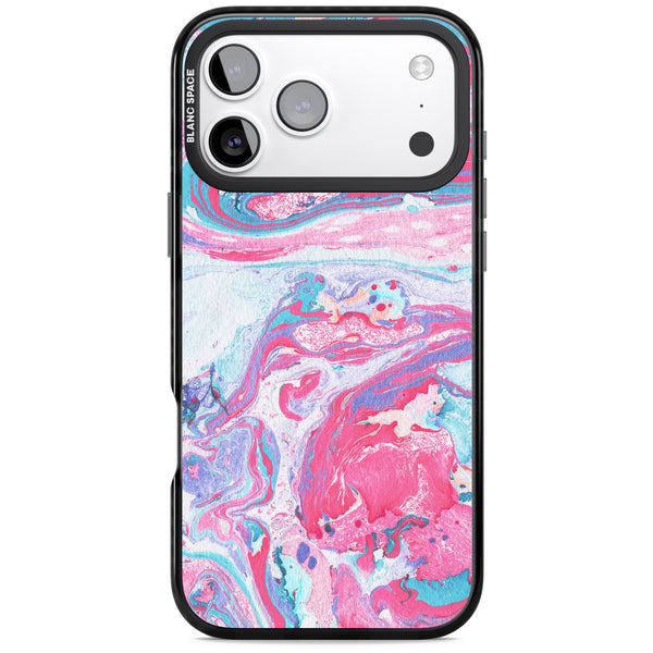 Pink, Blue & Purple Marbled Paper Pattern