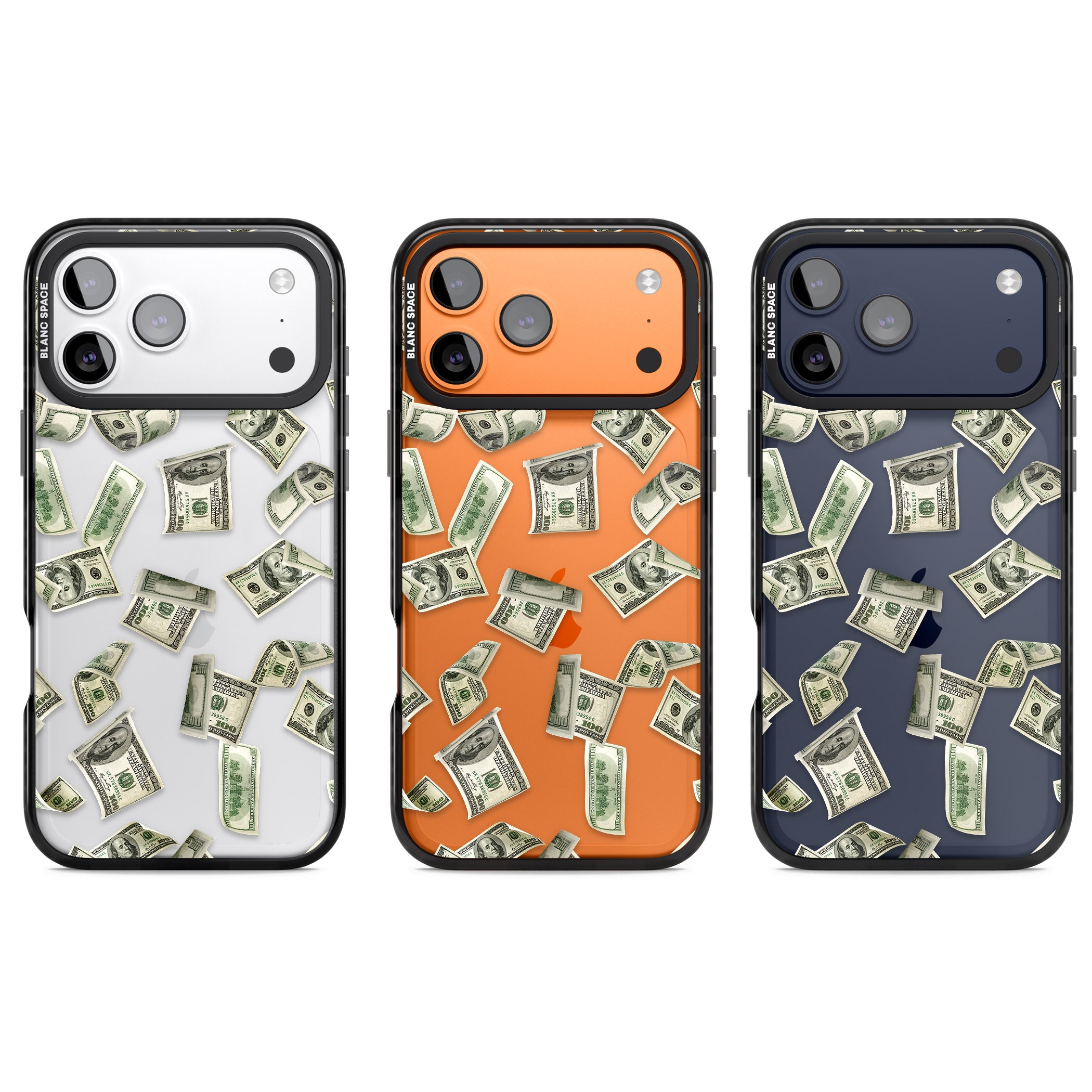 Falling Cash iPhone 17 Pro Impact Black Phone Case APT Impact Protection