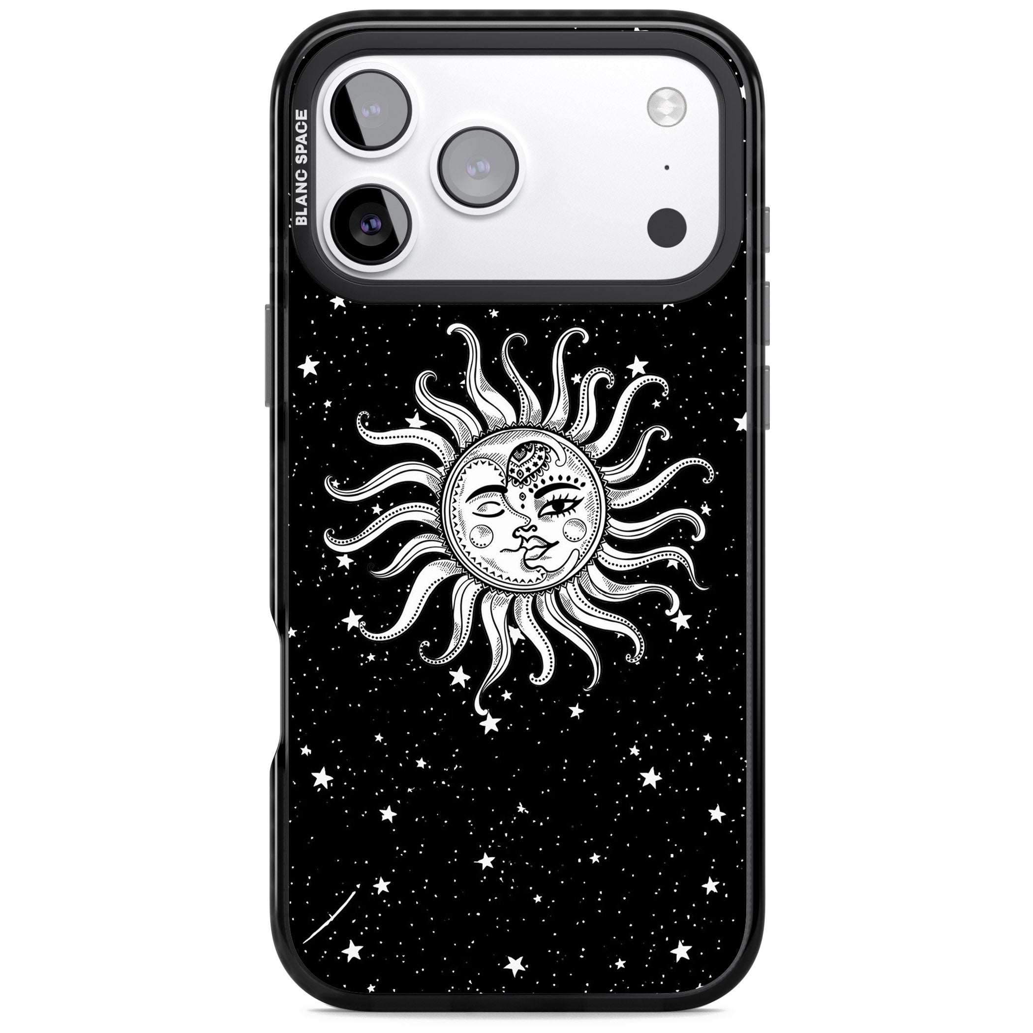 Mystic Sun Moon iPhone 17 Pro Impact Black Phone Case
