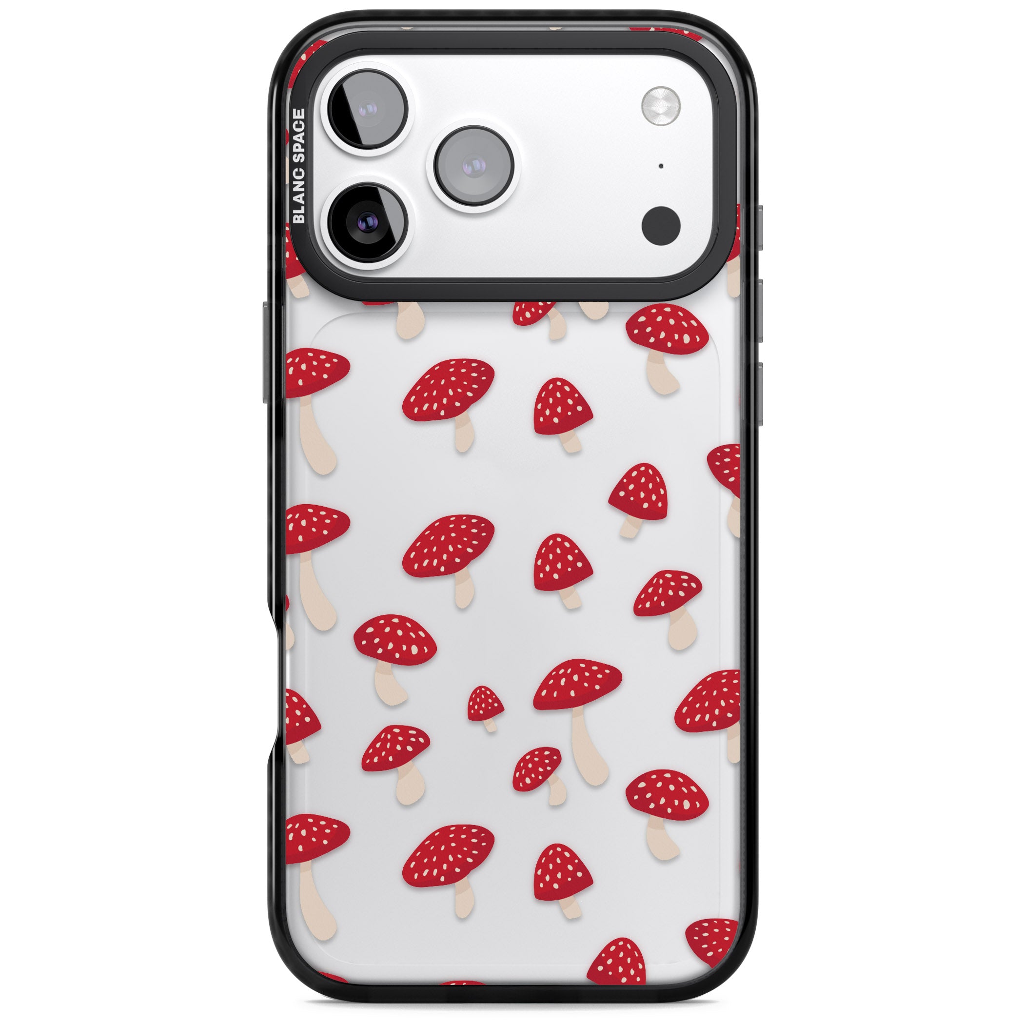Magical Mushroom Pattern iPhone 17 Pro Impact Black Phone Case