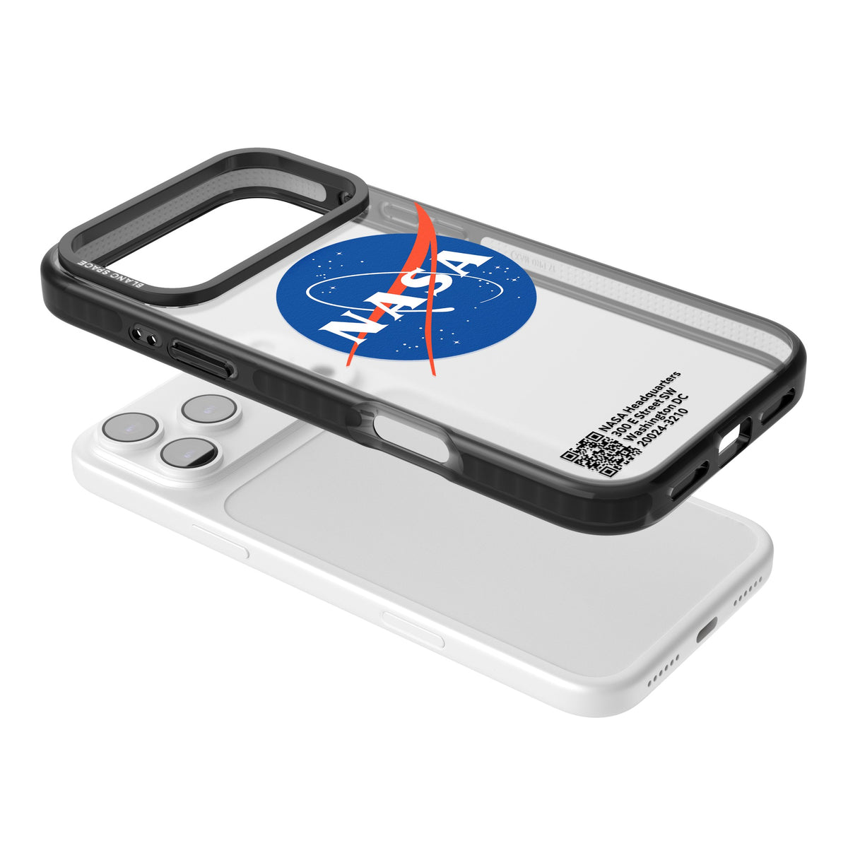 Nasa Meatball iPhone 17 Pro Max Impact Black Phone Case angled