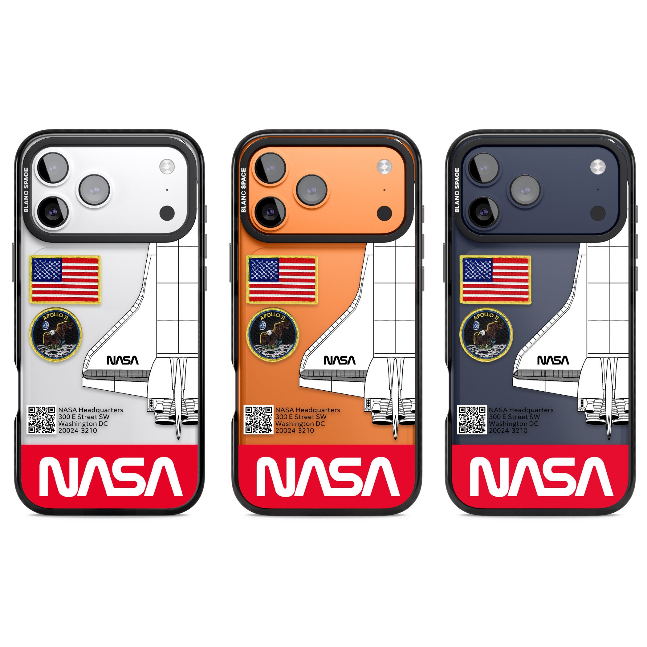 Nasa Apollo 11 iPhone 17 Pro Impact Black Phone Case APT Impact Protection