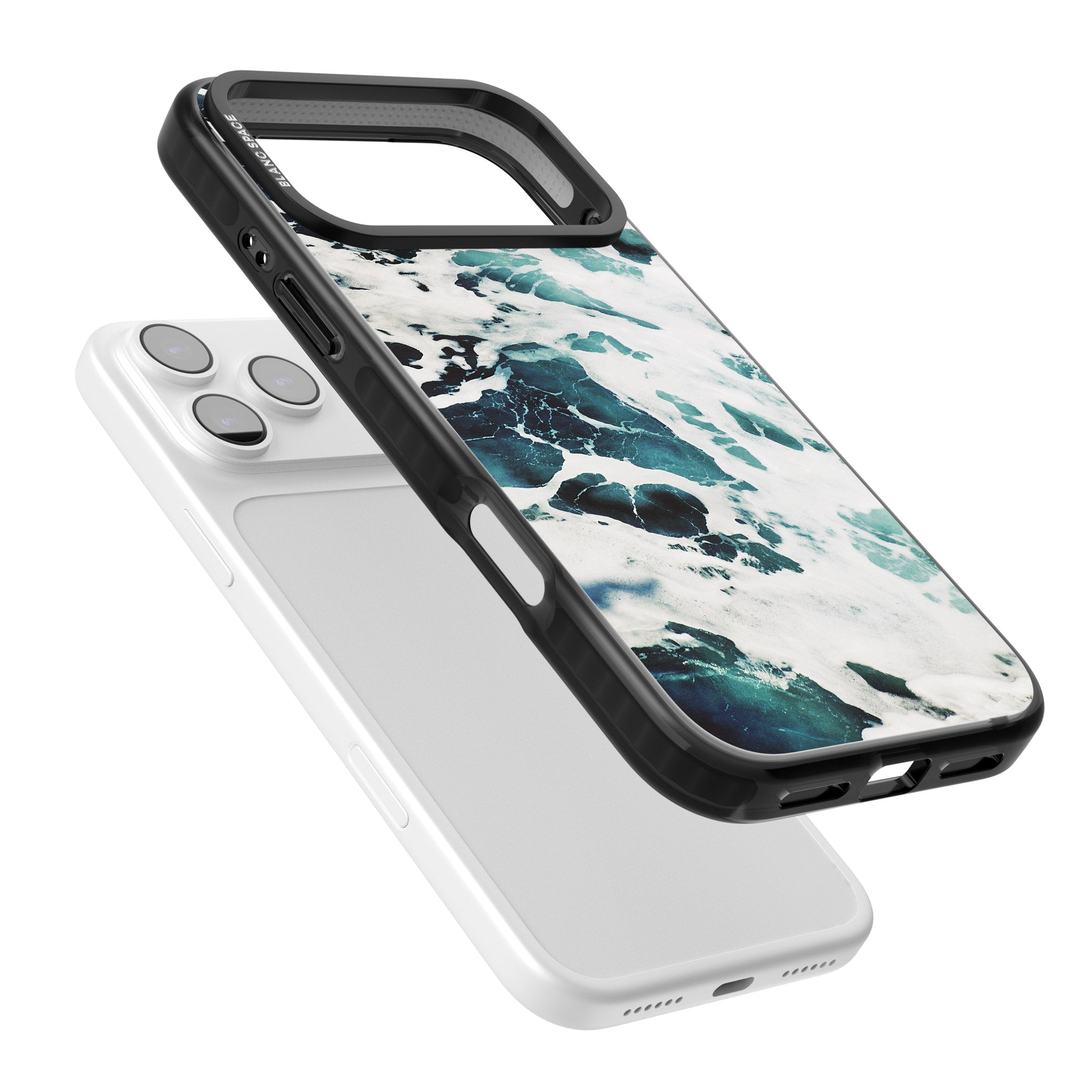 Ocean Surge iPhone 17 Pro Impact Black Phone Case Colours
