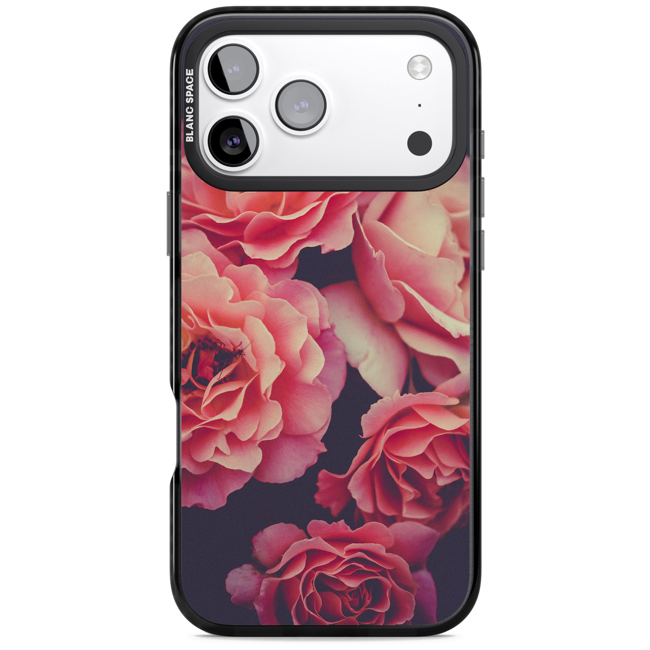 Midnight Rose Bloom iPhone 17 Pro Impact Black Phone Case