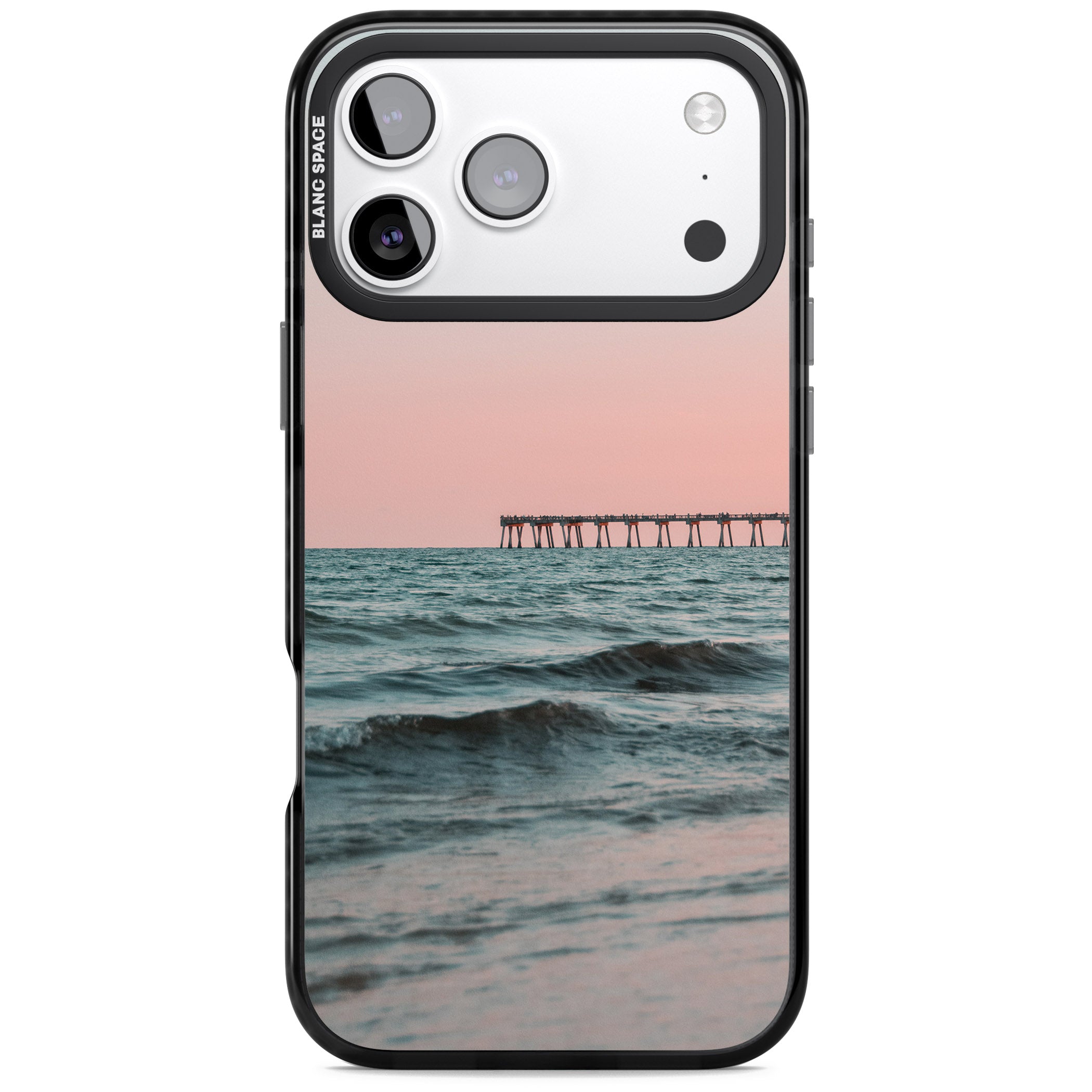 Sunset Pier iPhone 17 Pro Impact Black Phone Case