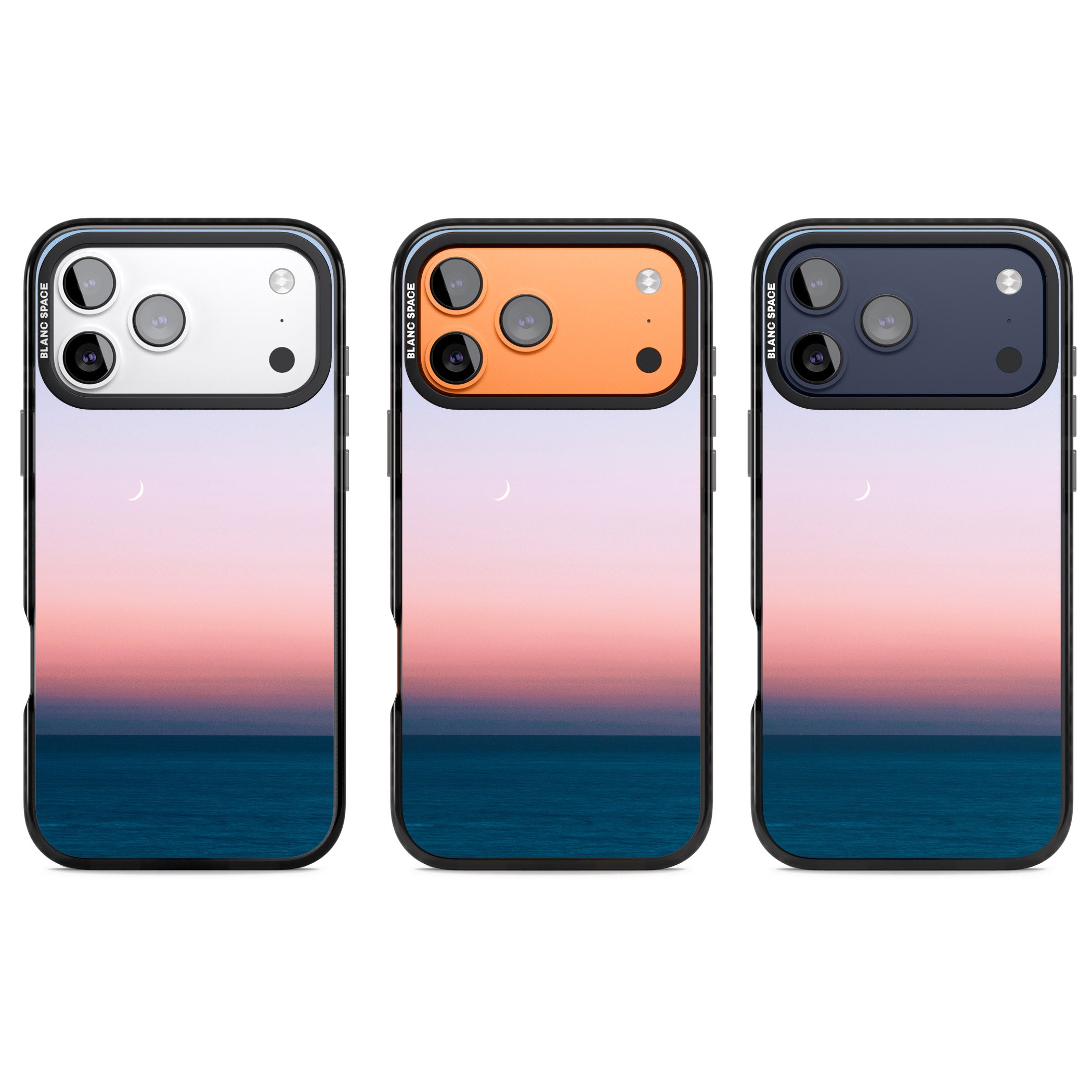 Pastel Ocean Sunset iPhone 17 Pro Impact Black Phone Case APT Impact Protection