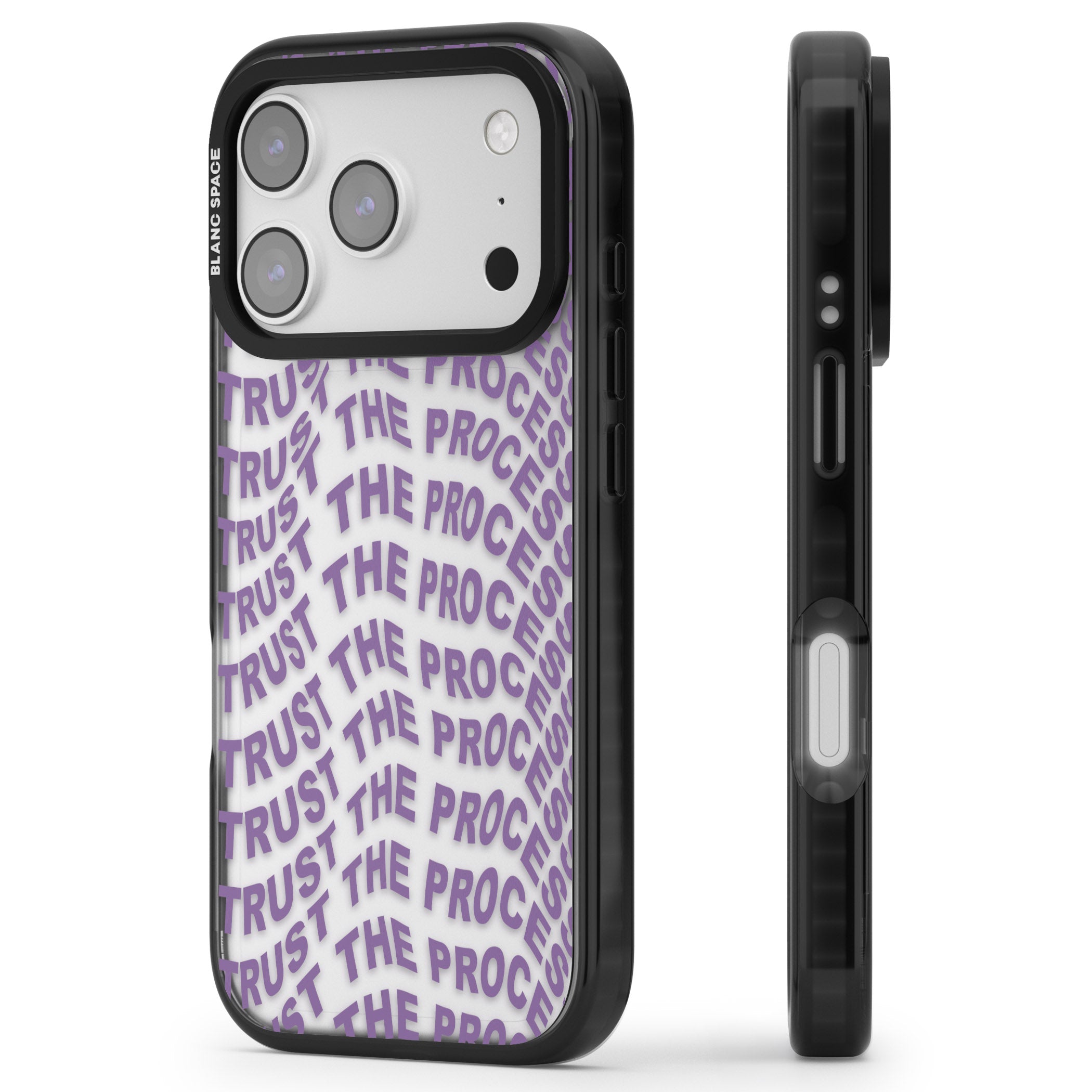 Trust The Process iPhone 17 Pro Impact Black Phone Case Side Profile