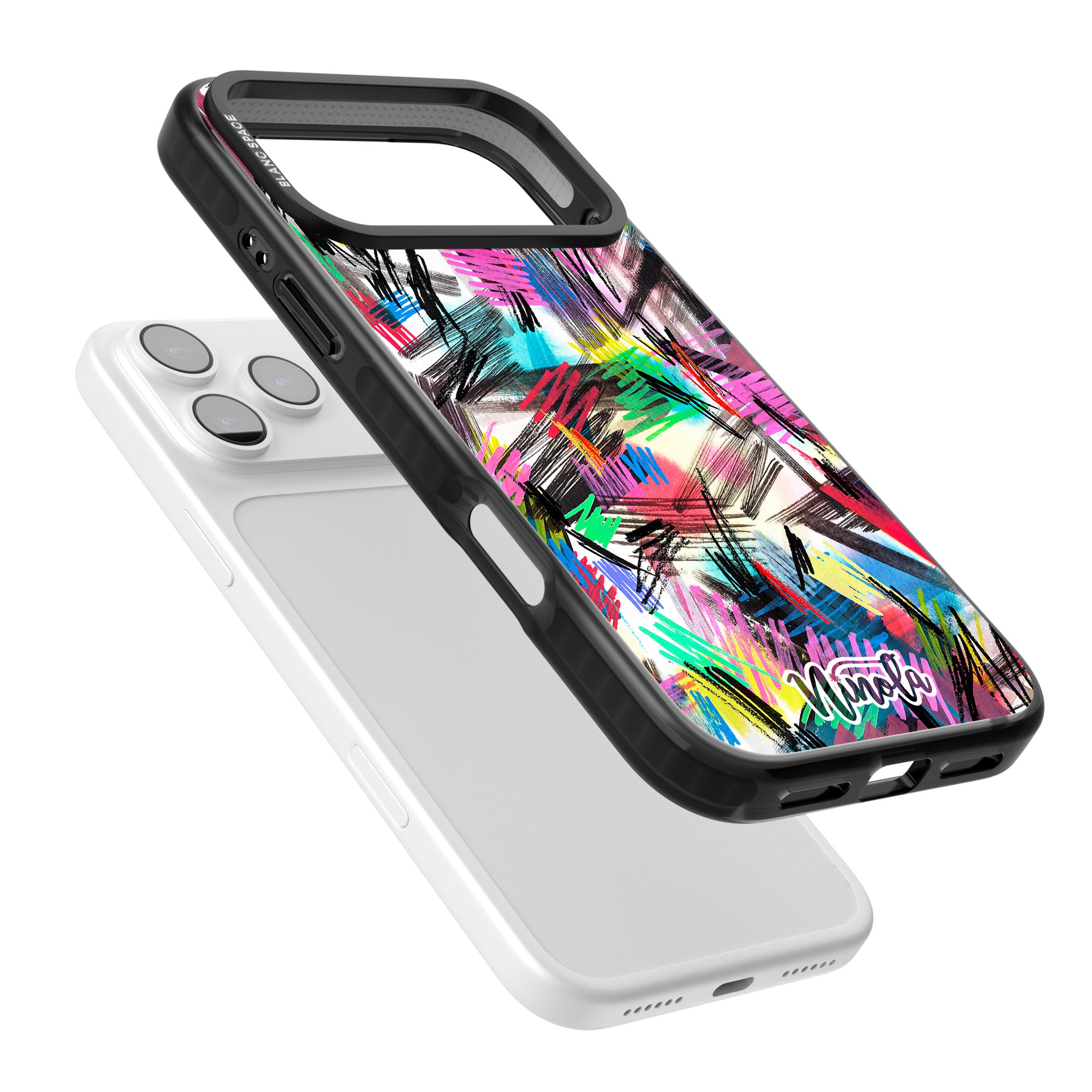 Wild Strokes Rainbow iPhone 17 Pro Impact Black Phone Case Colours