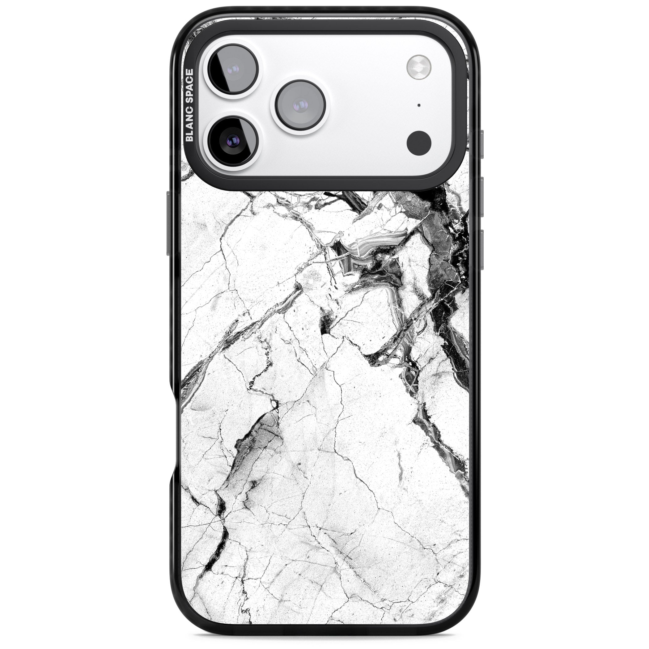 Storm Marble iPhone 17 Pro Impact Black Phone Case