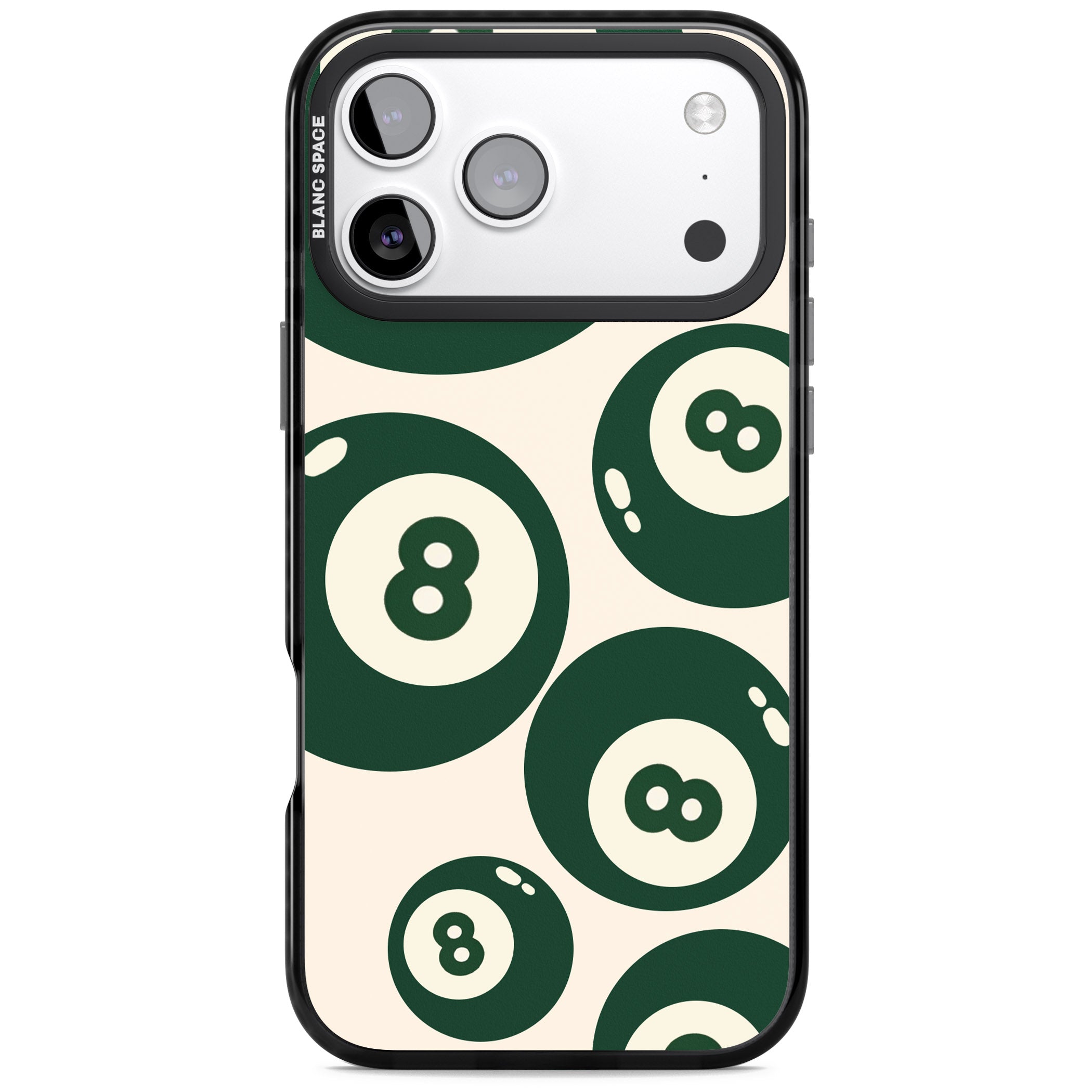 Green Eight Balls iPhone 17 Pro Impact Black Phone Case