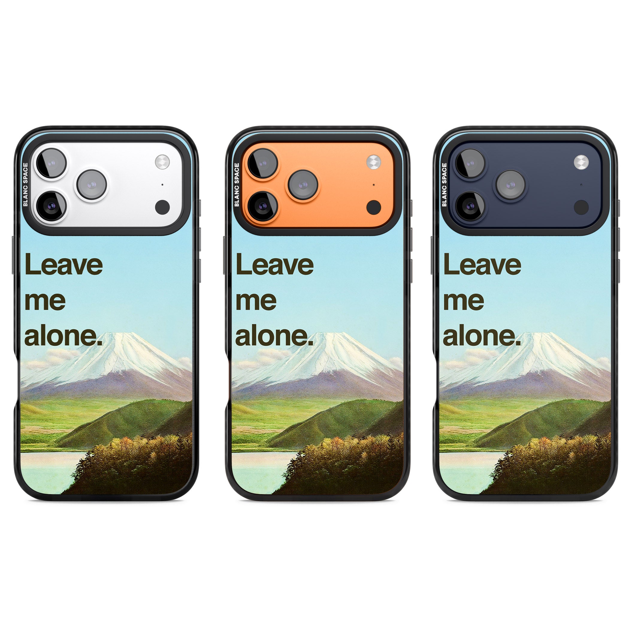 Leave Me Alone iPhone 17 Pro Impact Black Phone Case APT Impact Protection