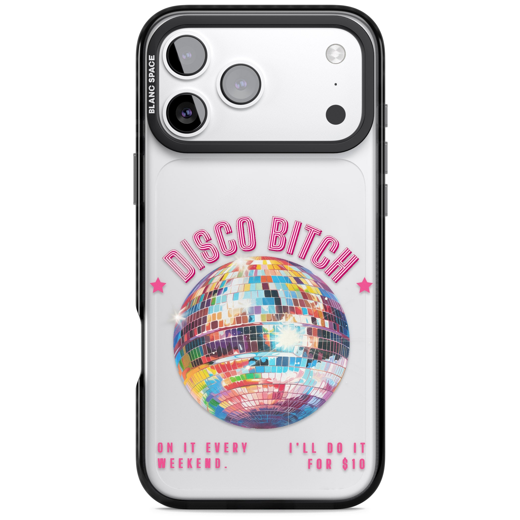 Disco B Tch iPhone 17 Pro Impact Black Phone Case