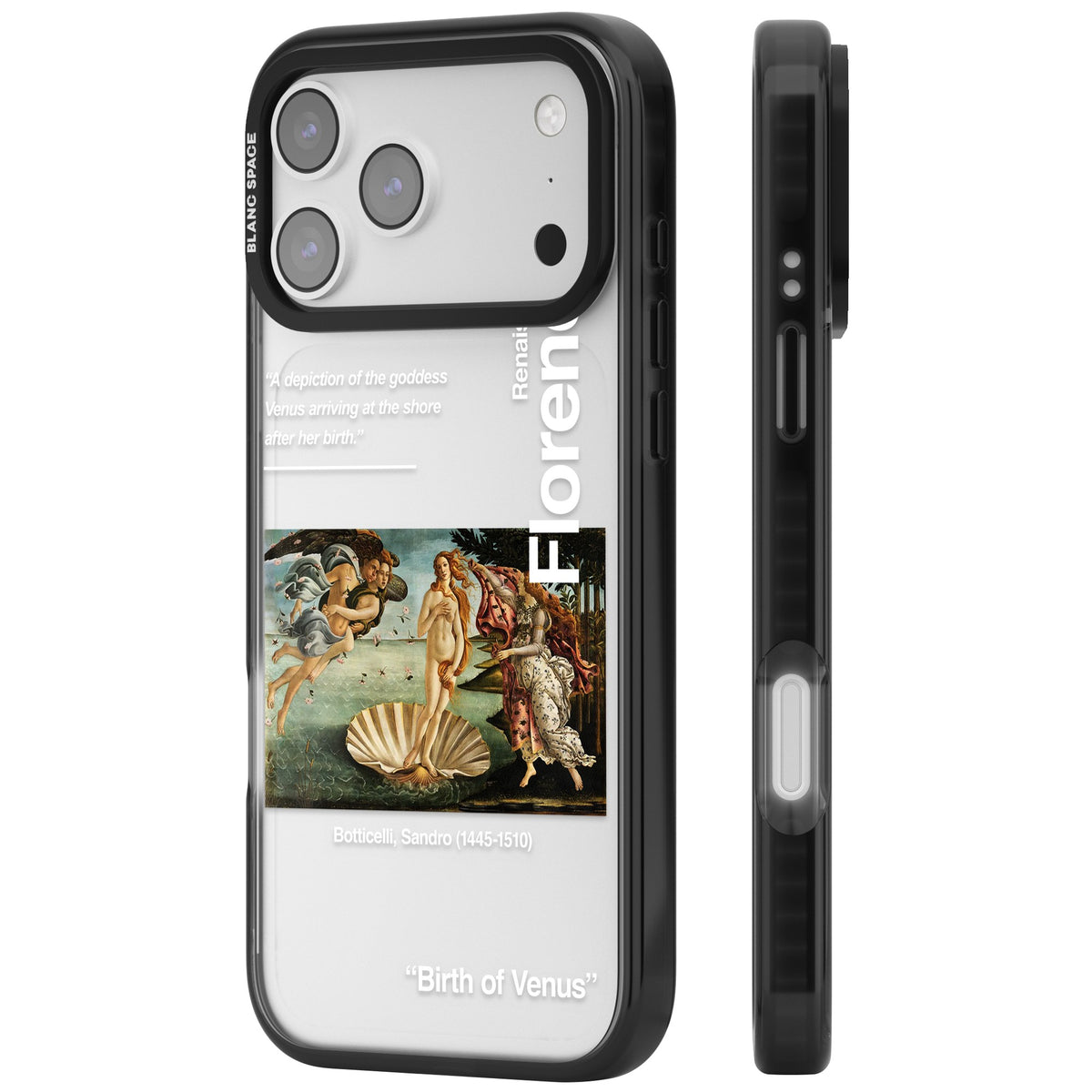 Birth Of Venus iPhone 17 Pro Max Impact Black Phone Case side