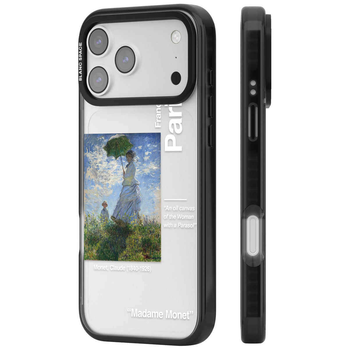 Madame Monet And Her Son iPhone 17 Pro Max Impact Black Phone Case side