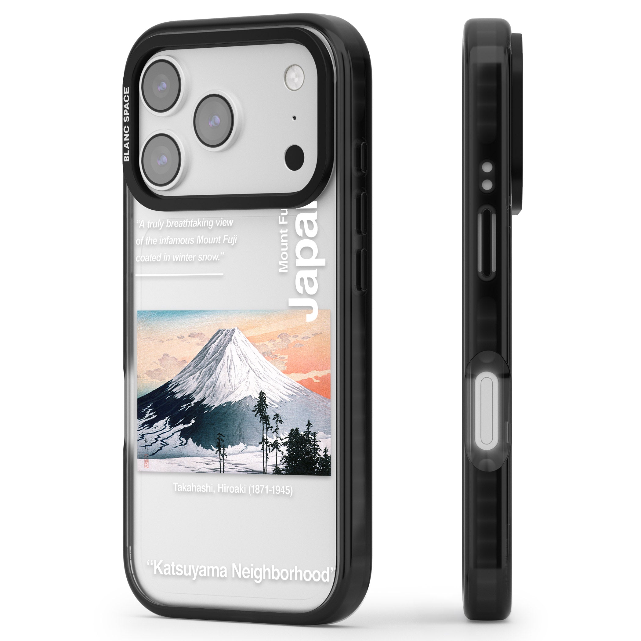 Katsuyama Neighborhood iPhone 17 Pro Impact Black Phone Case Side Profile