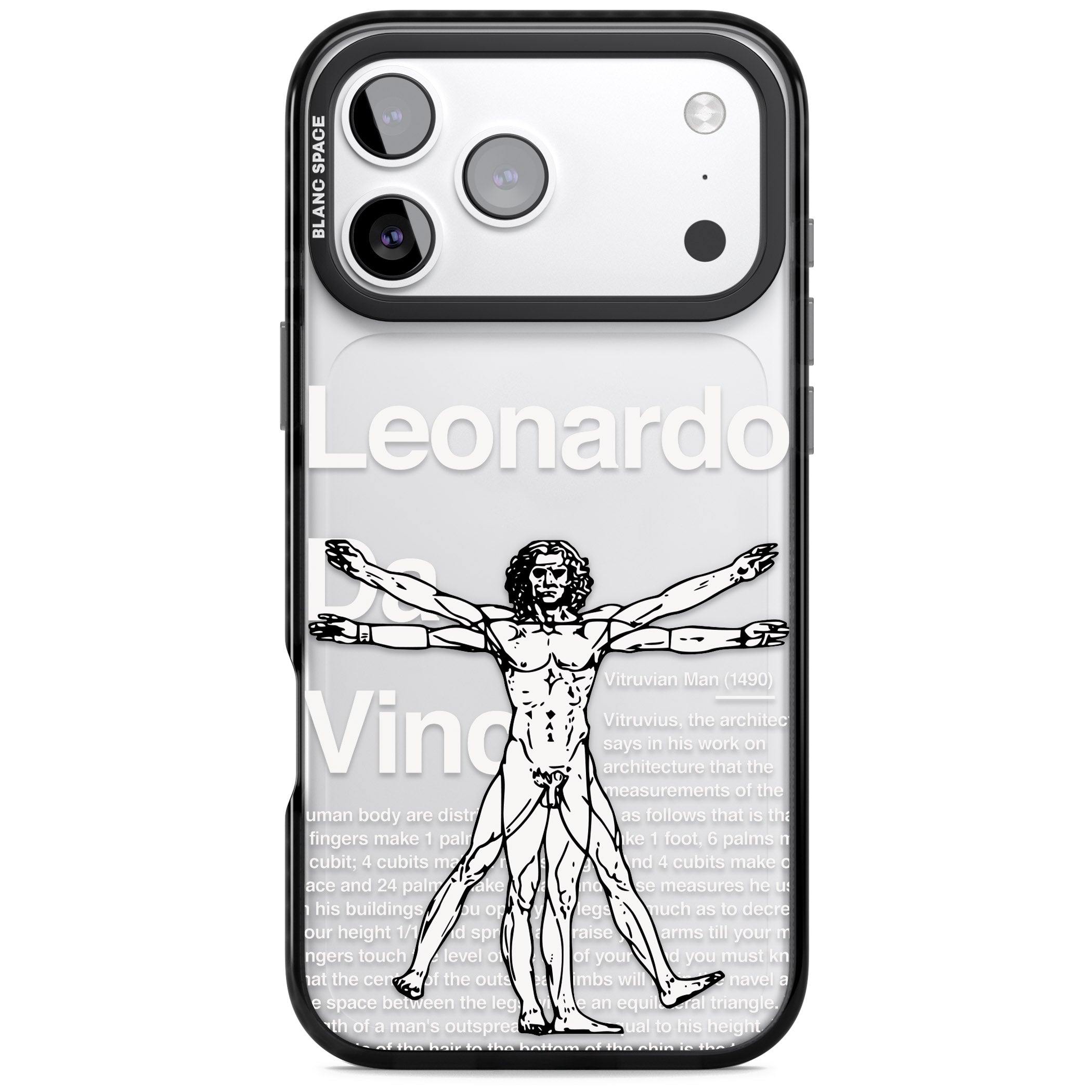 Vitruvian Man iPhone 17 Pro Impact Black Phone Case